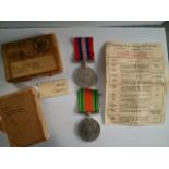 World War II medals.  F/SGT,  A.J House ESQ, Believed to have taken part in bomber command.