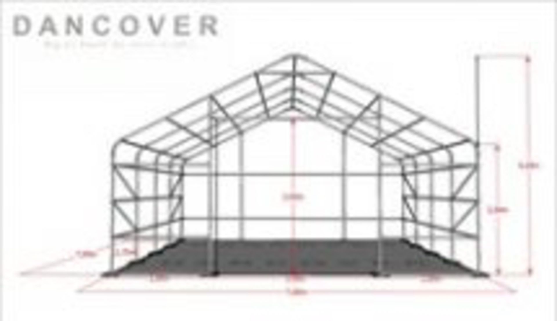 Dancover Professional Storage shelter 7x7x2.5x4.2 m Titanium used but in very good condition - Image 2 of 6