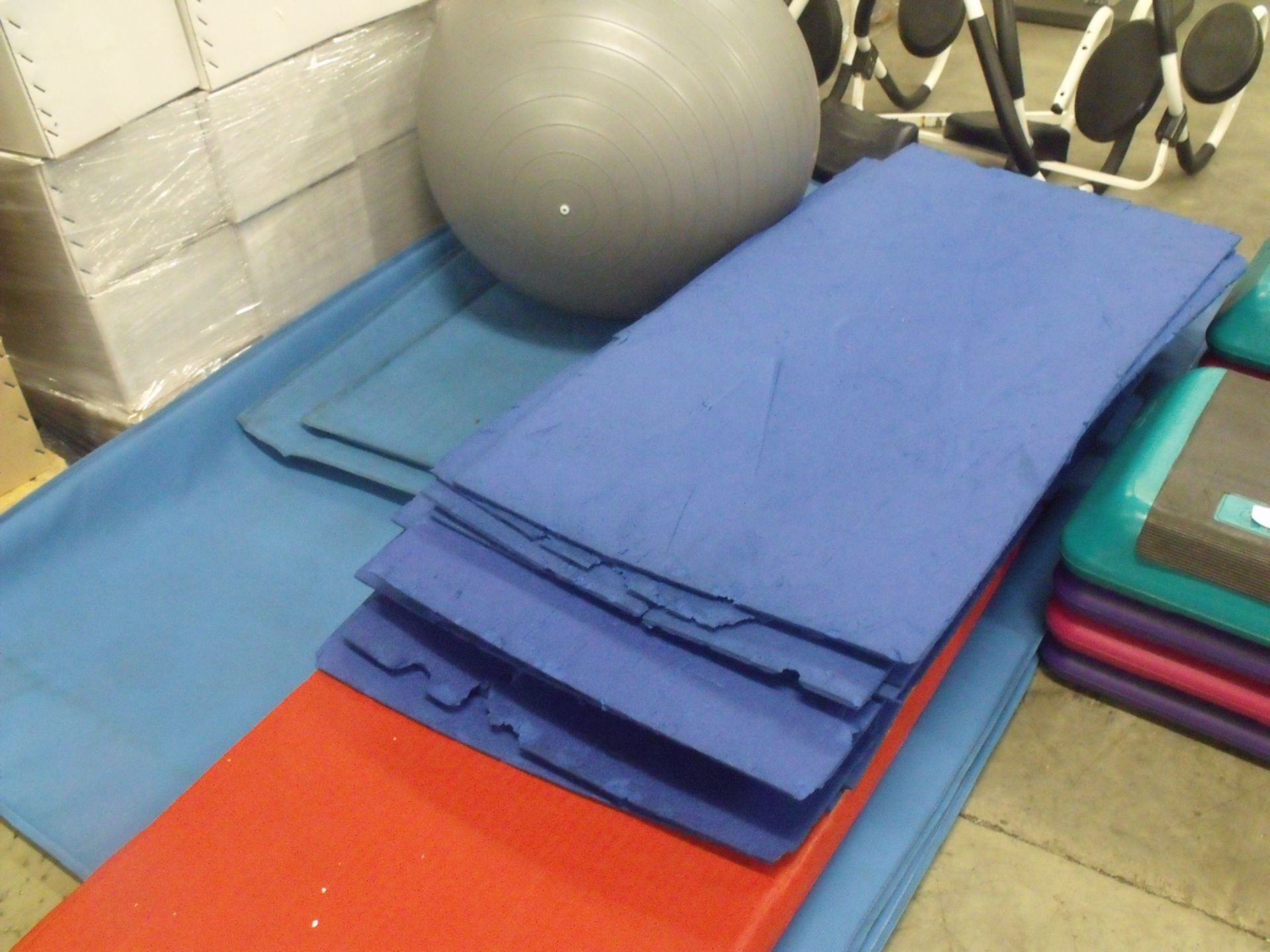 ab trainers - pro fitness ball and a pile of gym mats - Image 2 of 2