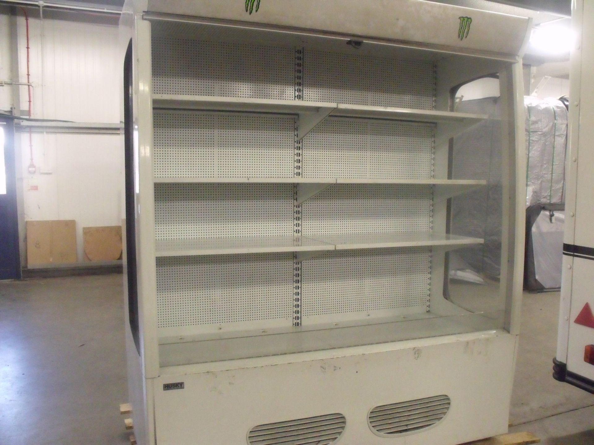Husky open fronted display refrigerator , 240v, size 1700mm wide x 1900mm high