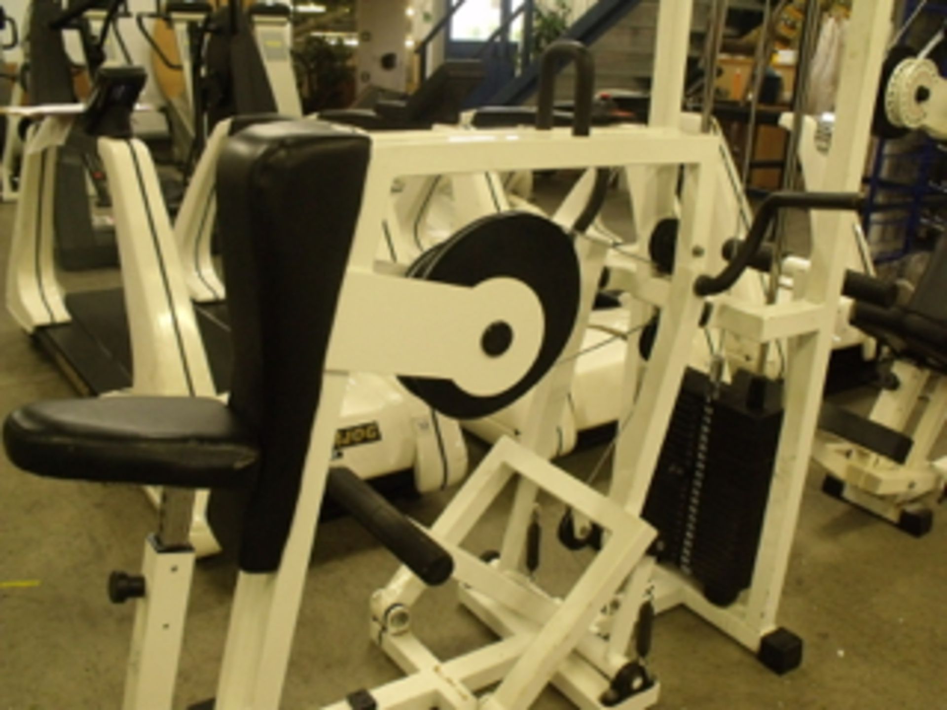 techno gym vertical row machine with 100kg weight set - Image 3 of 3