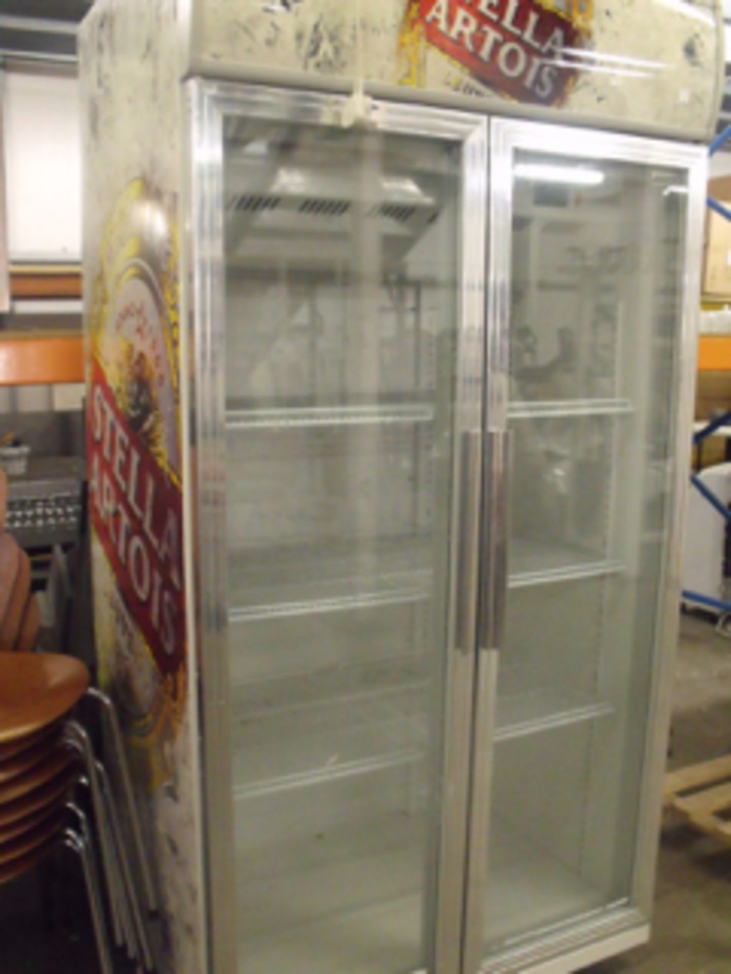 husky double glass door refrigerator , 240v, 1000mm wide x 2000mm high
