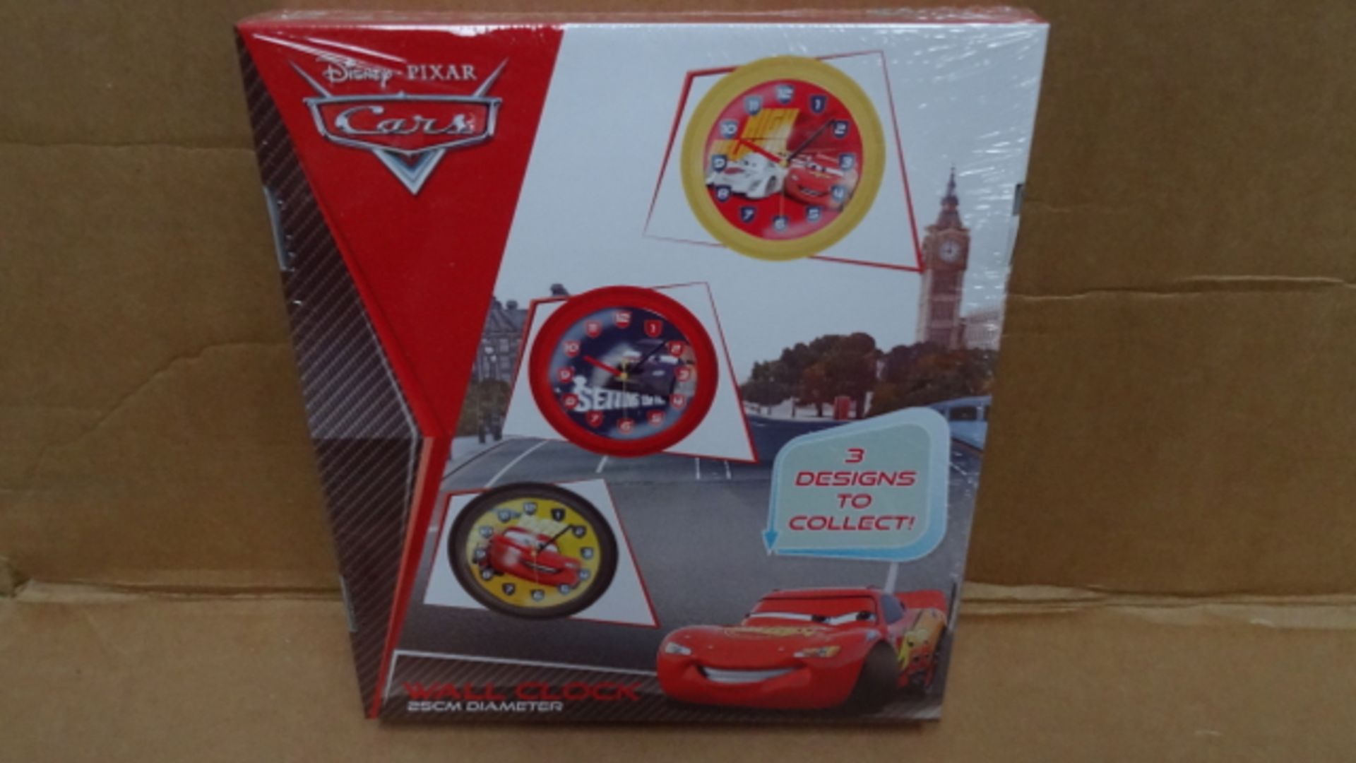 12 x Disney Pixar Cars Wall Clocks in 3 designs. 25cm Diameter. High retail value. Brand new and - Image 2 of 2