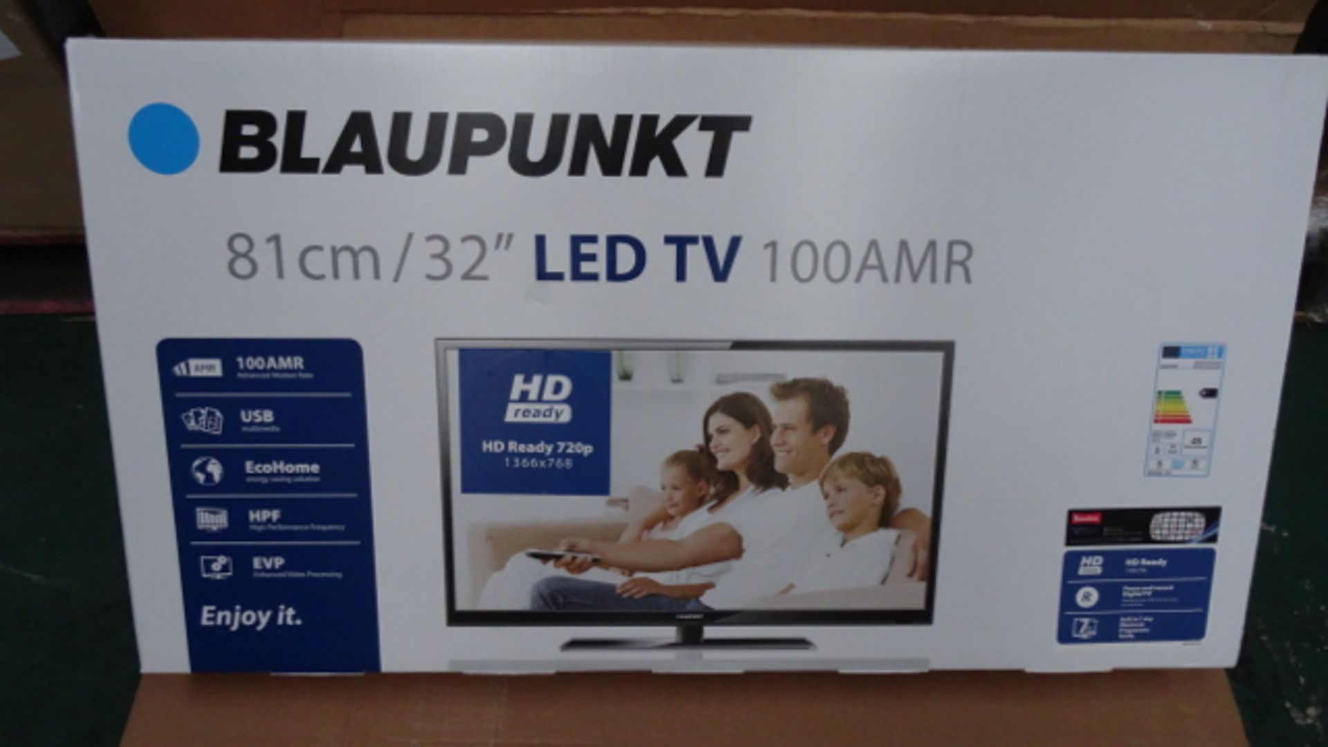 1 x Brand New Blaupunkt 32 inch 81cm LEDHD READY TV, 100 Advanced motion rate, Usb media, EcoHome