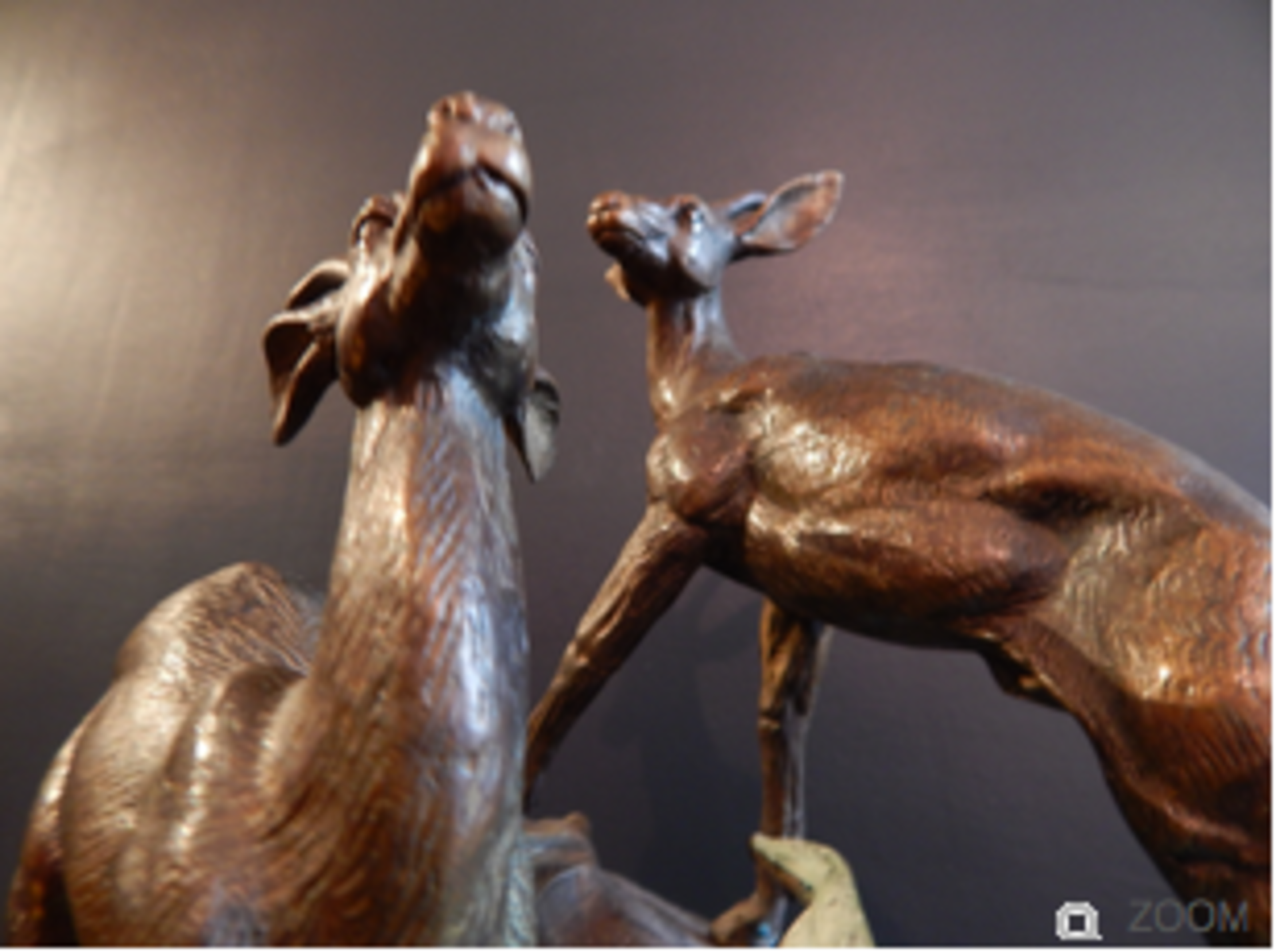 Bronze Sculpture. Woodland Scene of Reindeer. Jules Moigniez - Image 5 of 6