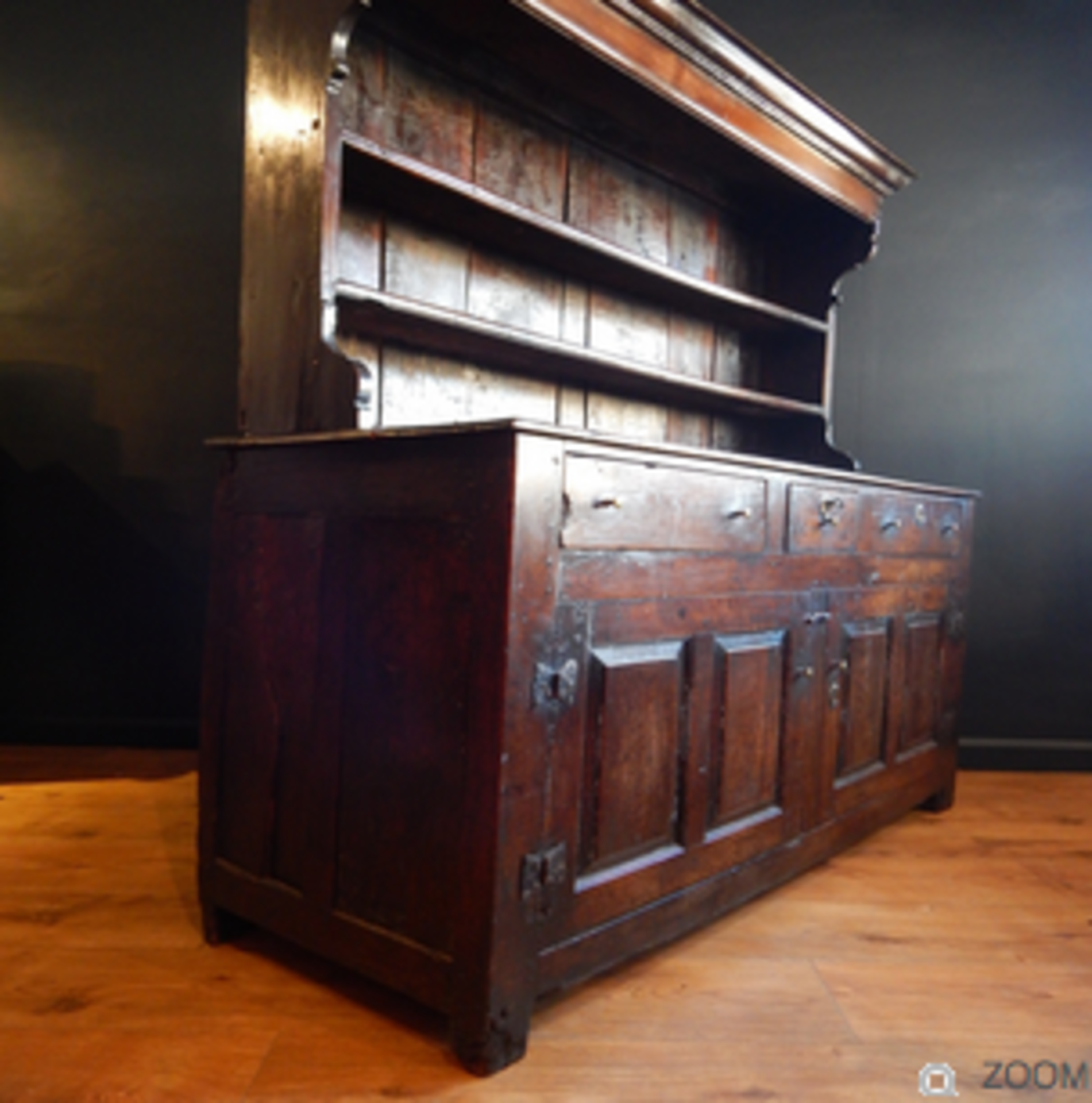 Welsh Oak Canopy Dresser, attributable to the denbighshire region. - Image 8 of 12