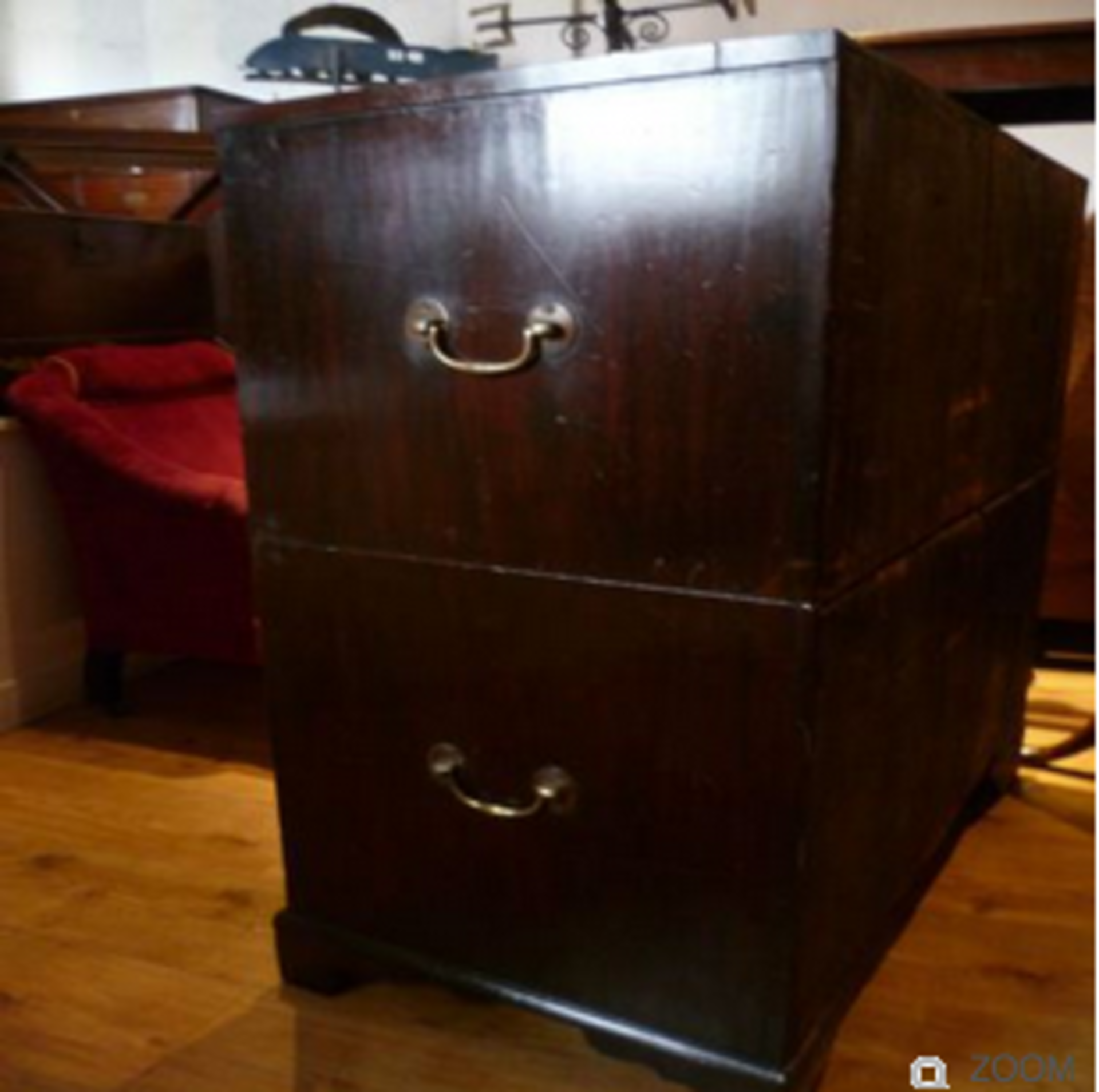 Georgian Mahogany Military Campaign Chest c. 1770. - Image 6 of 12