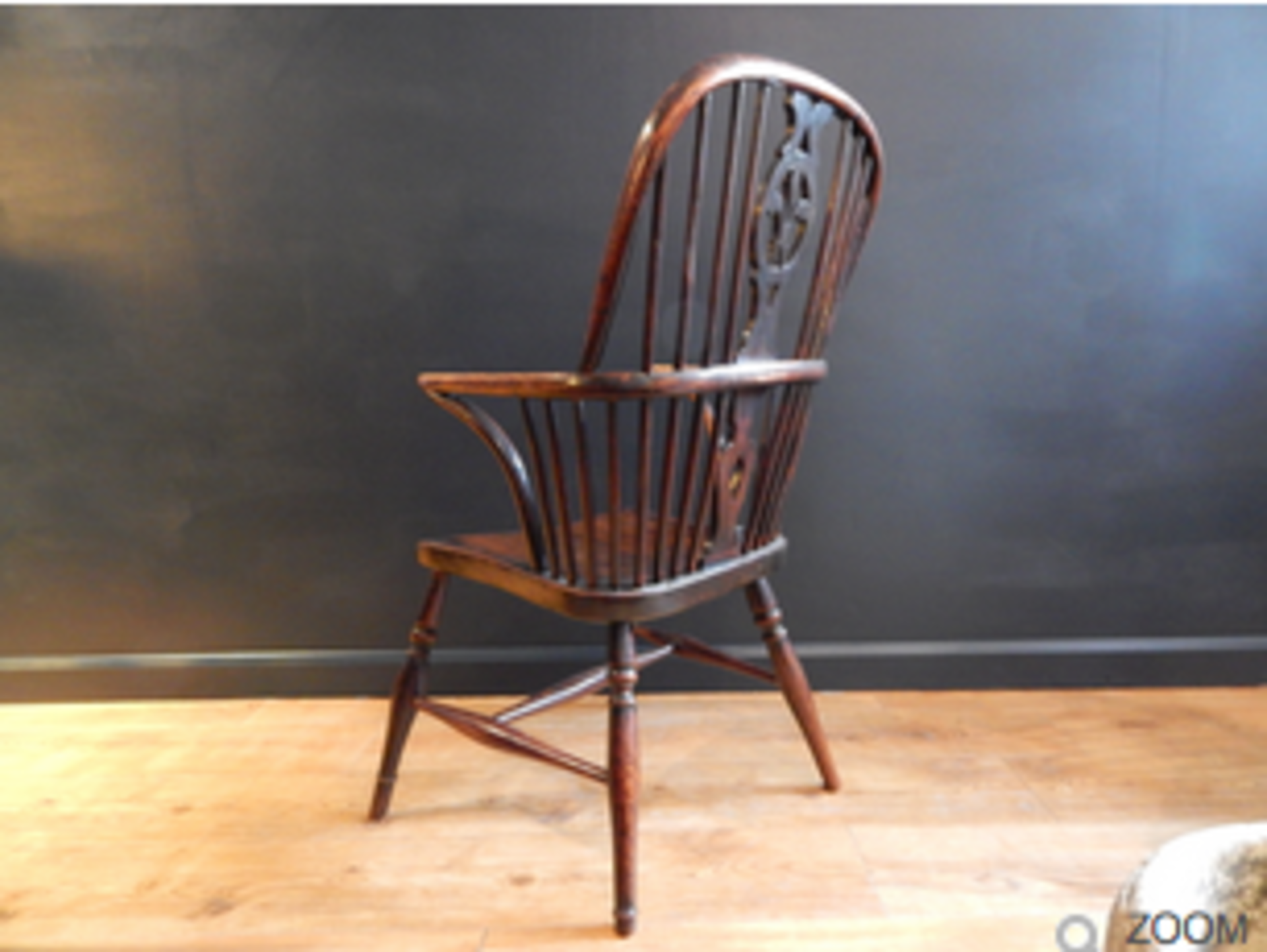 Early 19th Century Windsor Chair – Fruitwood with Prince of Wales Feathers splat - Image 6 of 6