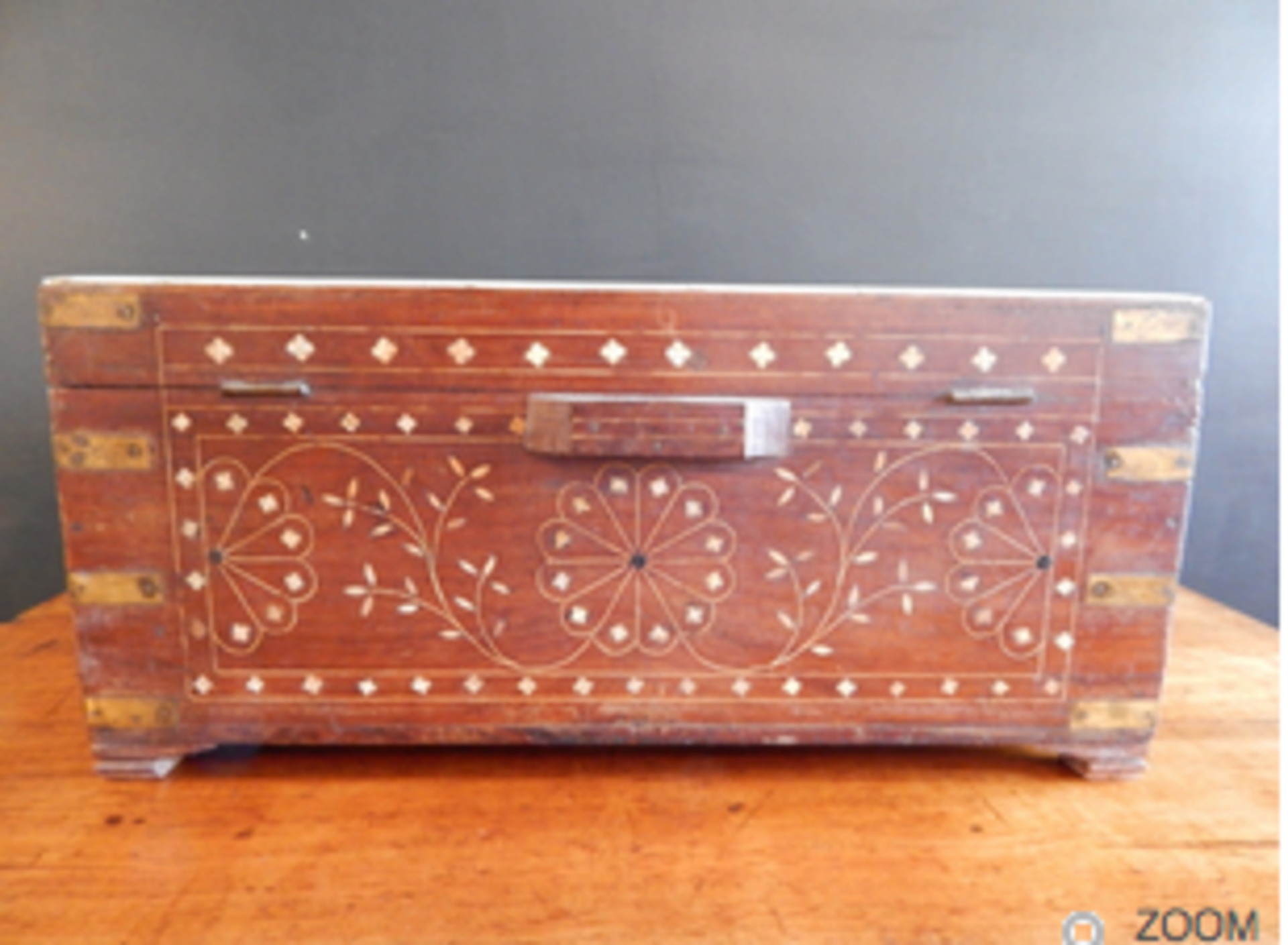 Indian inlaid campaign travelling box 19th Century - Image 2 of 4