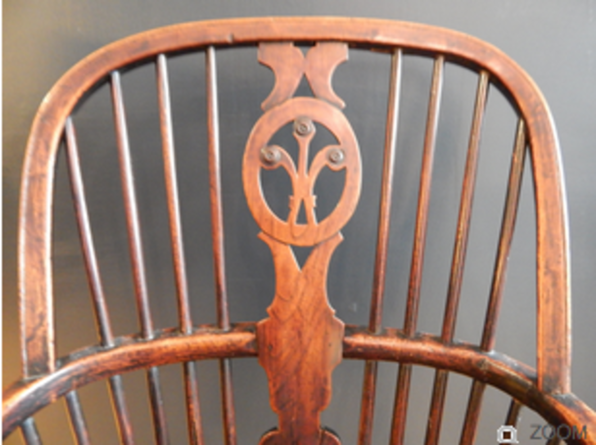 Early 19th Century Windsor Chair – Fruitwood with Prince of Wales Feathers splat - Image 5 of 6