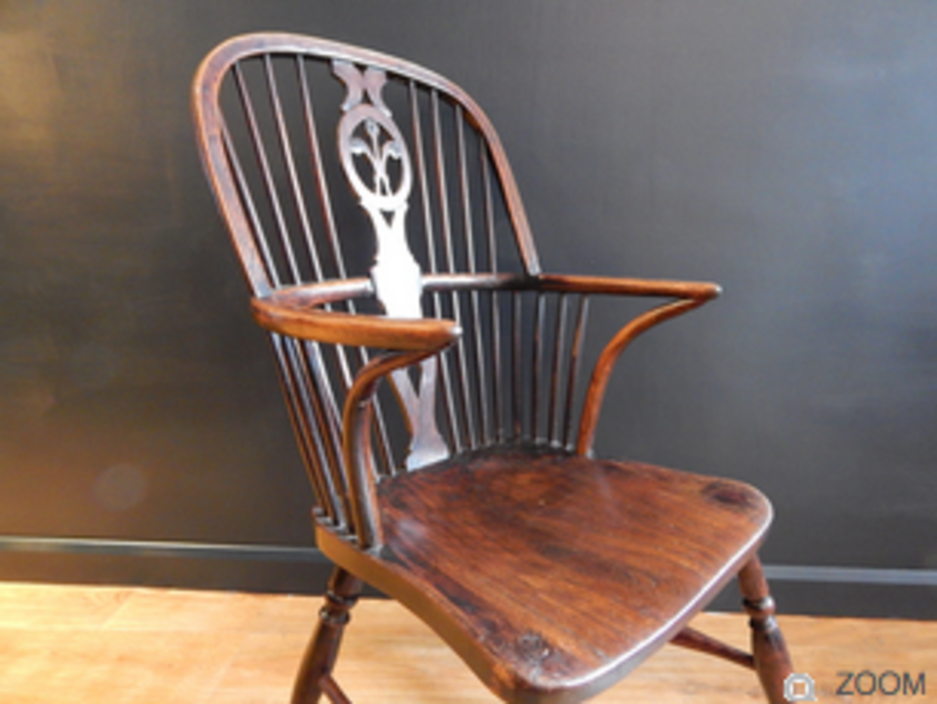Early 19th Century Windsor Chair – Fruitwood with Prince of Wales Feathers splat - Image 3 of 6