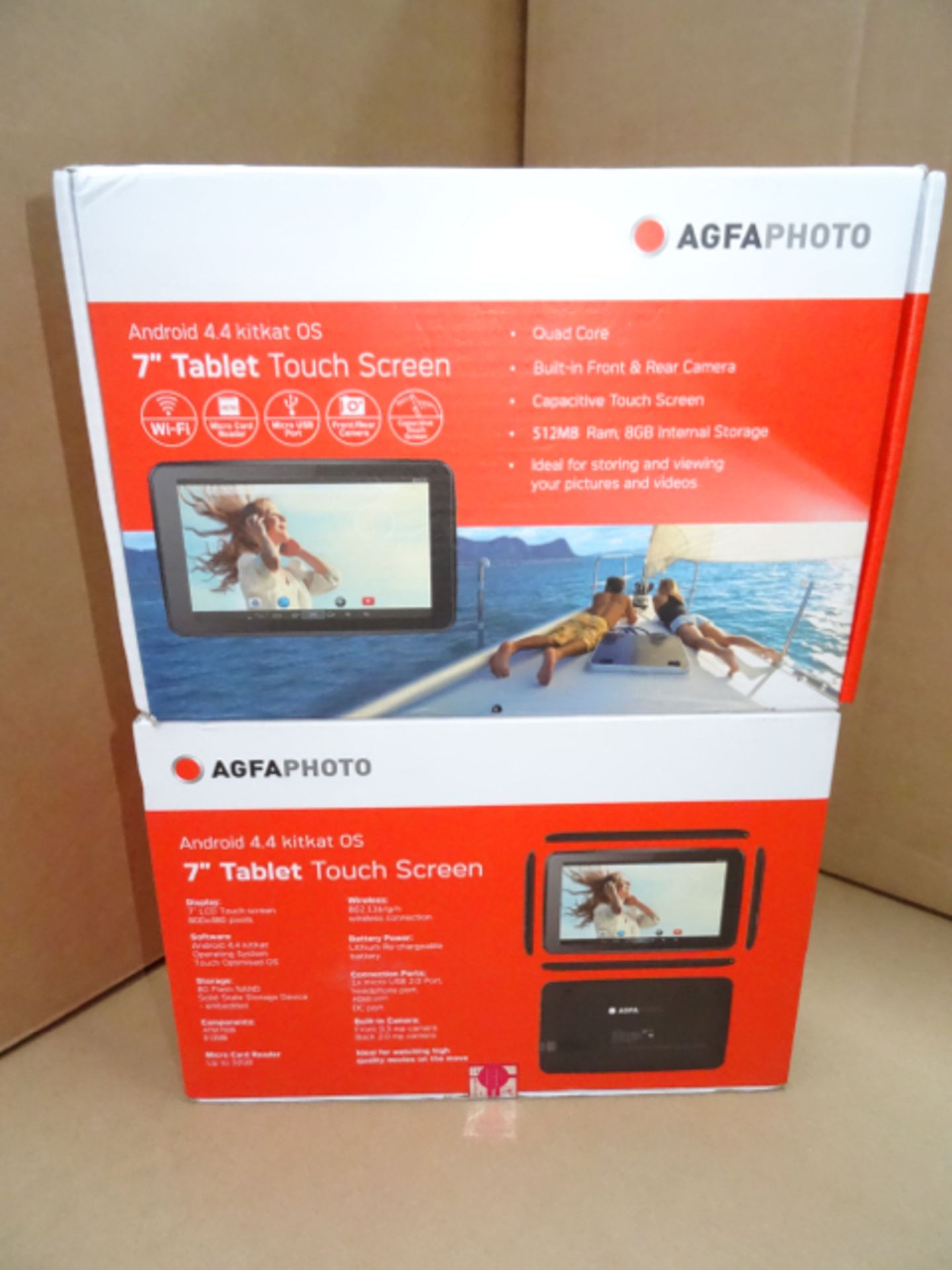 5 x AGFAPHOTO 7 Inch 4.4 KitKat Operating System. Quad Core, Tablets. RRP £99 Each! Total RRP £ - Image 3 of 4