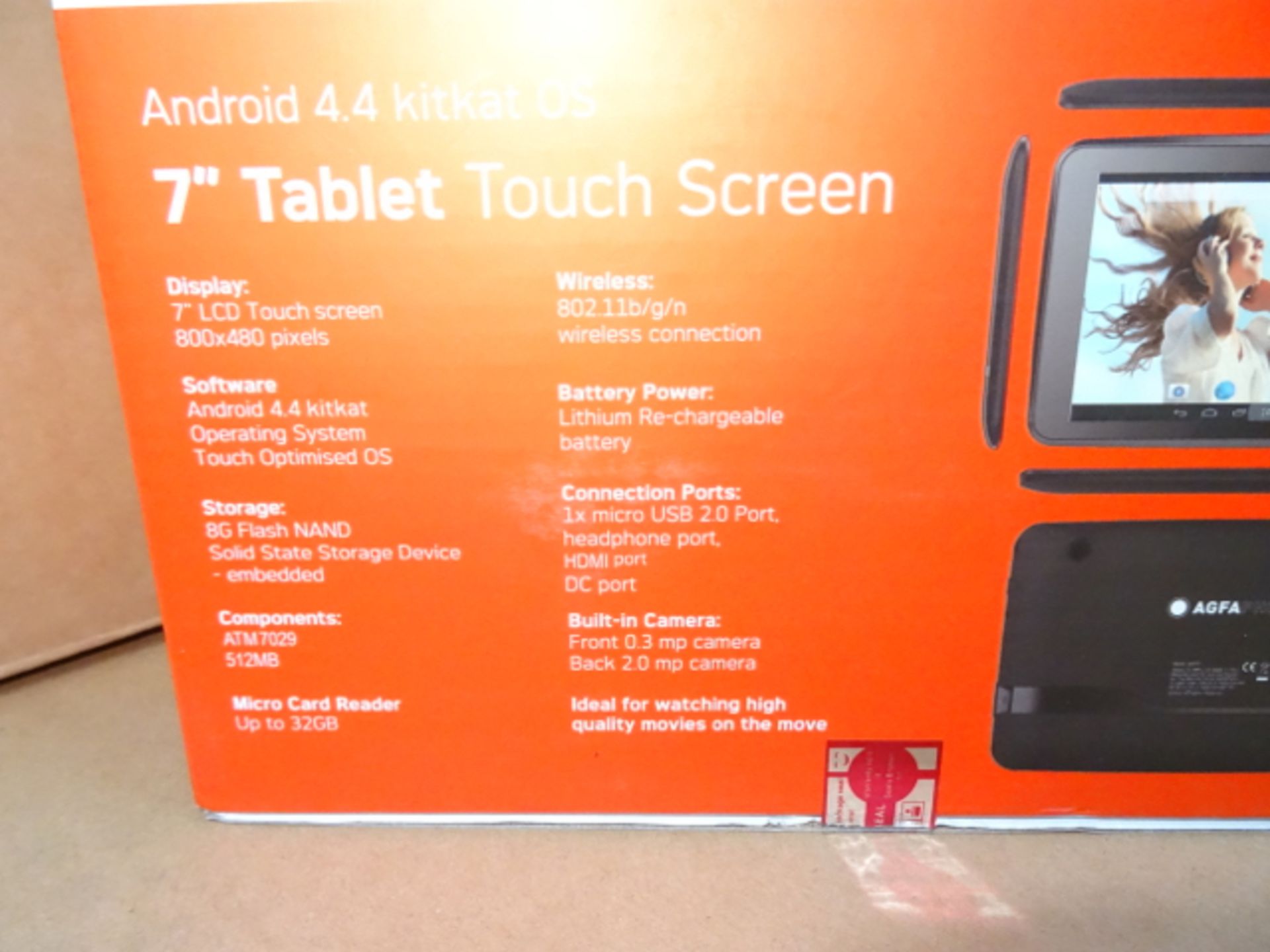 5 x AGFAPHOTO 7 Inch 4.4 KitKat Operating System. Quad Core, Tablets. RRP £99 Each! Total RRP £ - Image 4 of 4