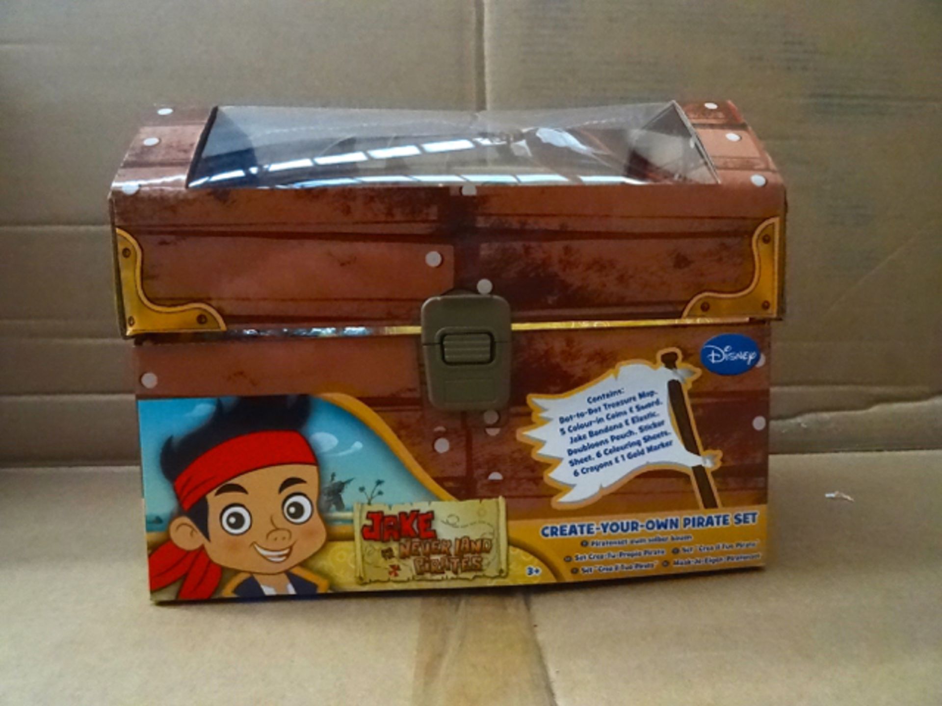 1 x Pallet to contain 240 x Disney Jake the Neverland Pirate Create Your Own Pirate Set. RRP £20