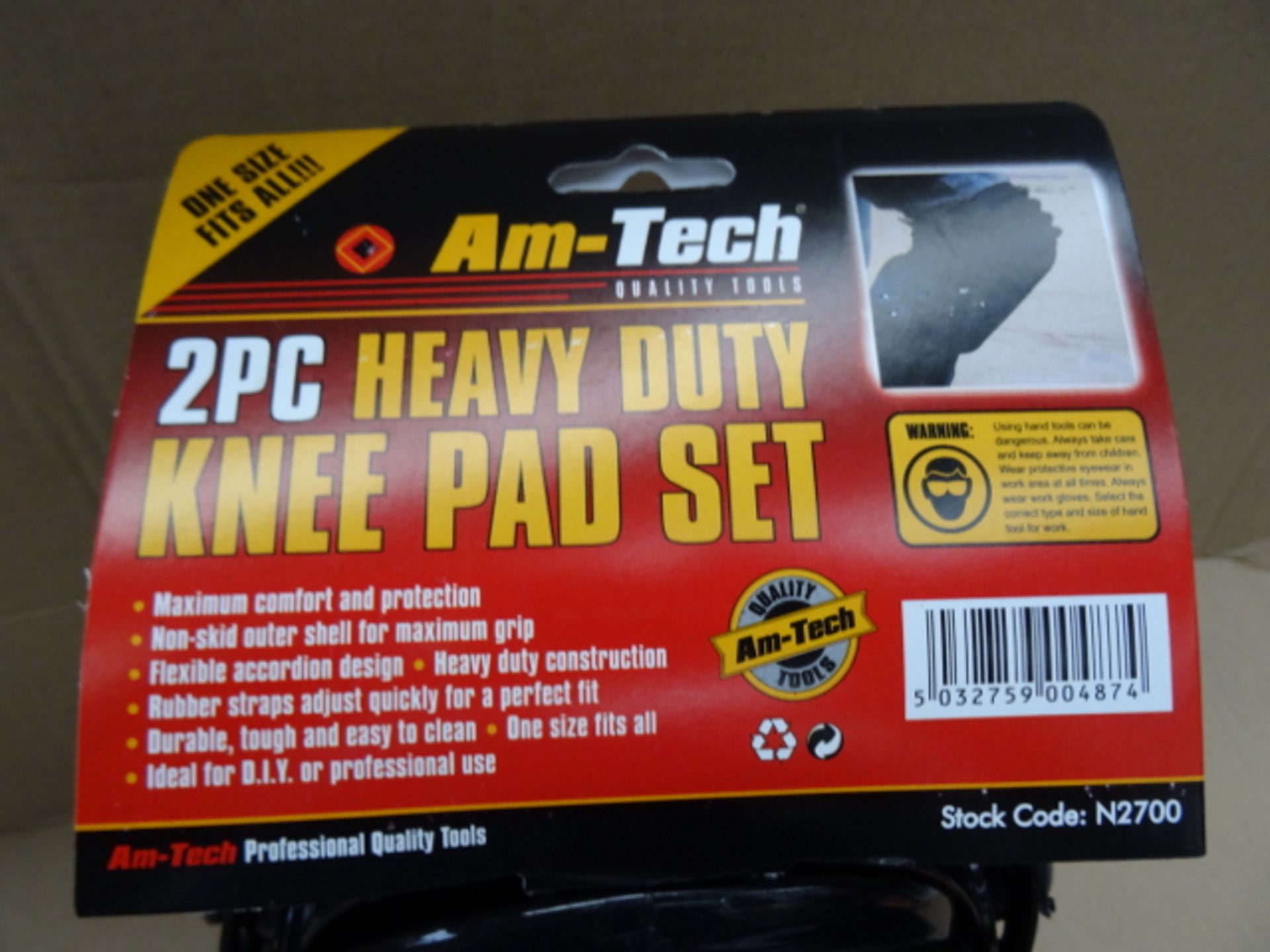 20 x Am-Tech Quality Tools. 2 Piece Heavy Duty Knee Pad Set. One Size fits all. Very high quality! - Image 3 of 3