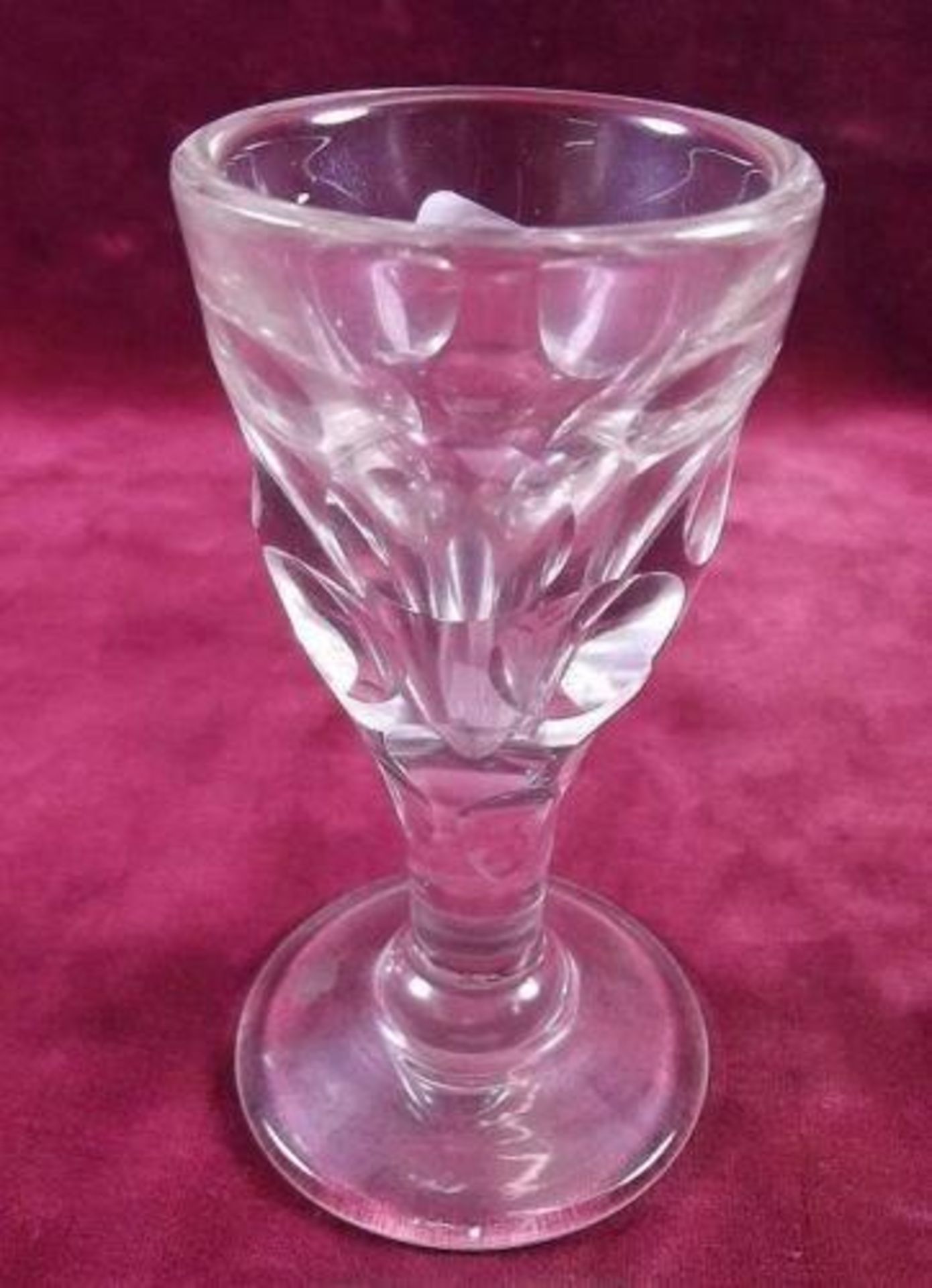 18th Century Wine Glass - 1760 George 111
Circular cut facets to bowl