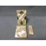 Two Victorian Mother of Pearl Card Cases