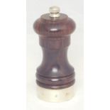 Silver Mounted Oak Pepper Grinder - Hallmark
London