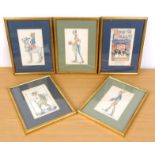 Five Framed Military Illustrations circa 19th Century
Differing subjects (5 items)