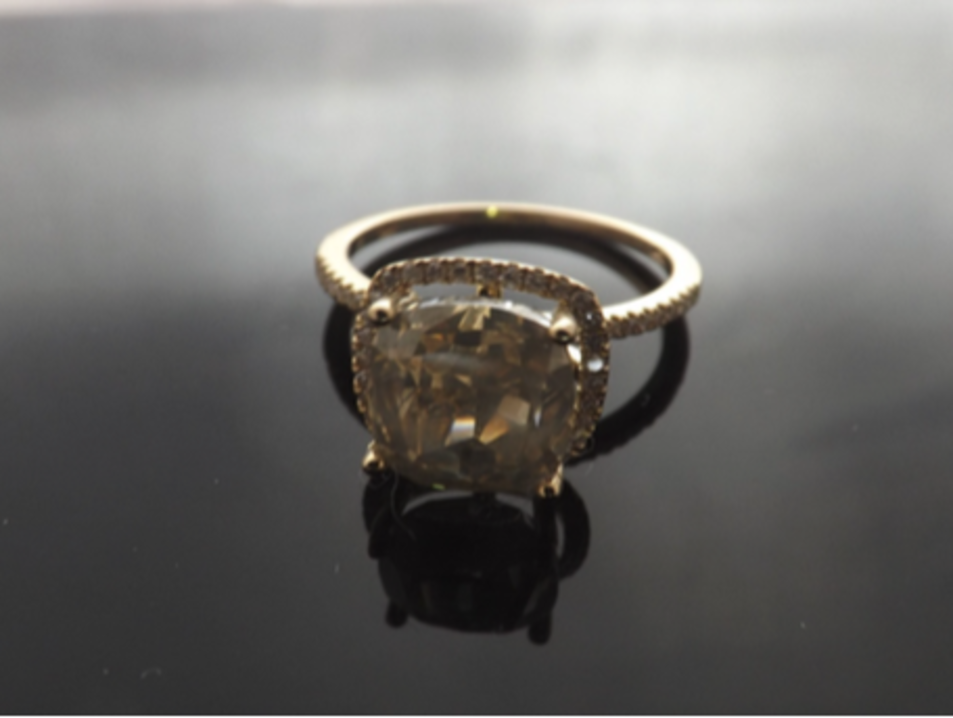 4.5ct Brilliant Cut Diamond Ring set in a 10k Yellow Gold Band.
