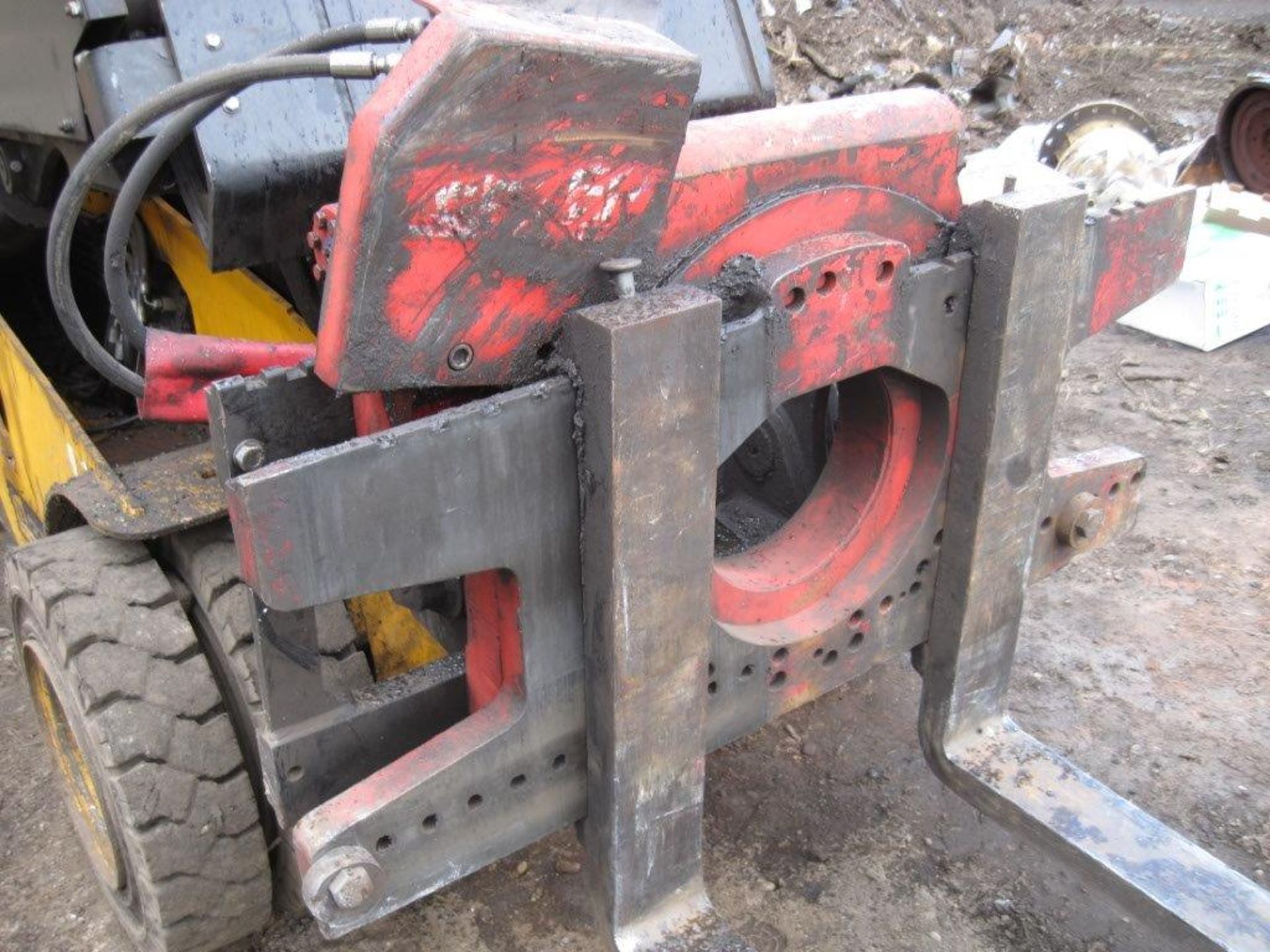Rotating Pallet Forks with Long Tines - Auction is for forks only, jcb machine not available