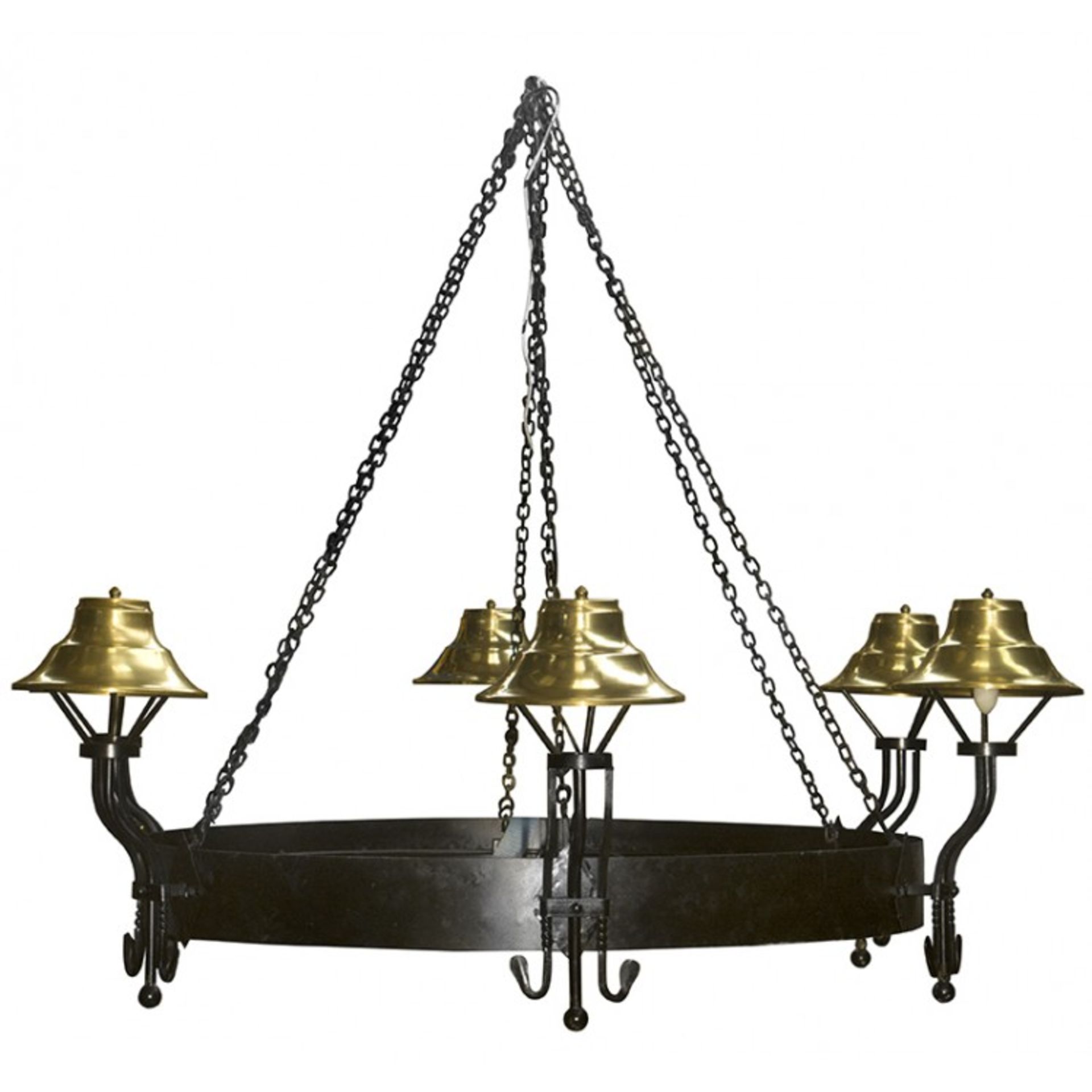 3 x Large Black and Gold Chandelier