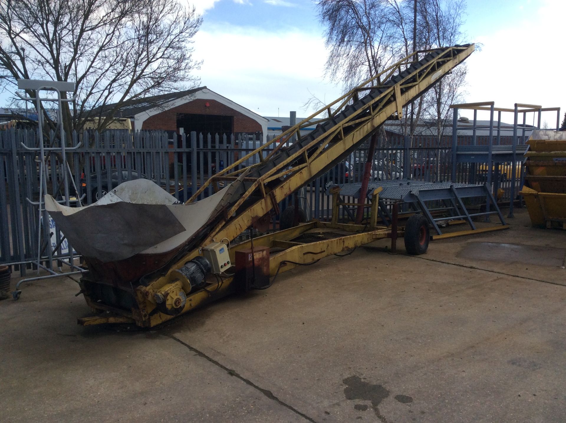 Stock-piling conveyor, approximately 27 foot long (electric driven)