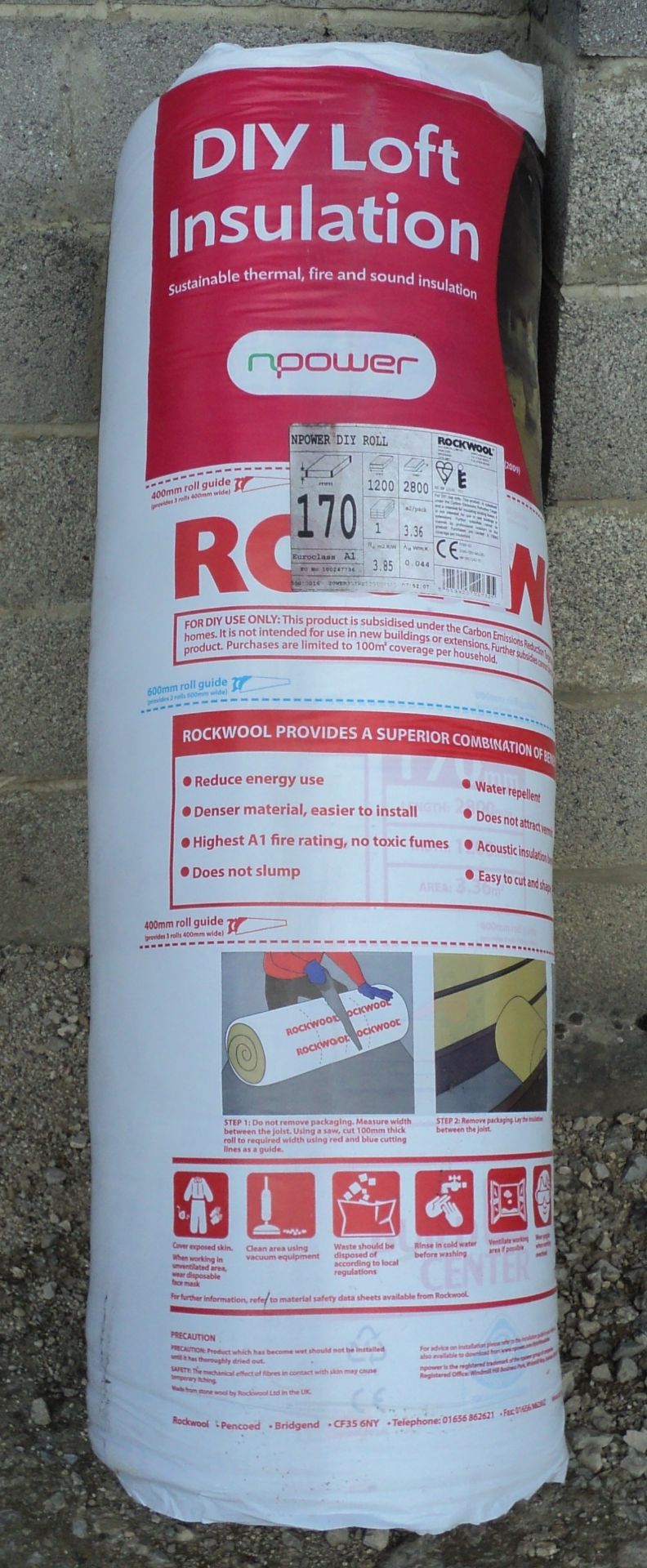 33 X Brand New Tubes of Rockwell Insulation, 170 mm thick. (One Lot) - Image 4 of 4