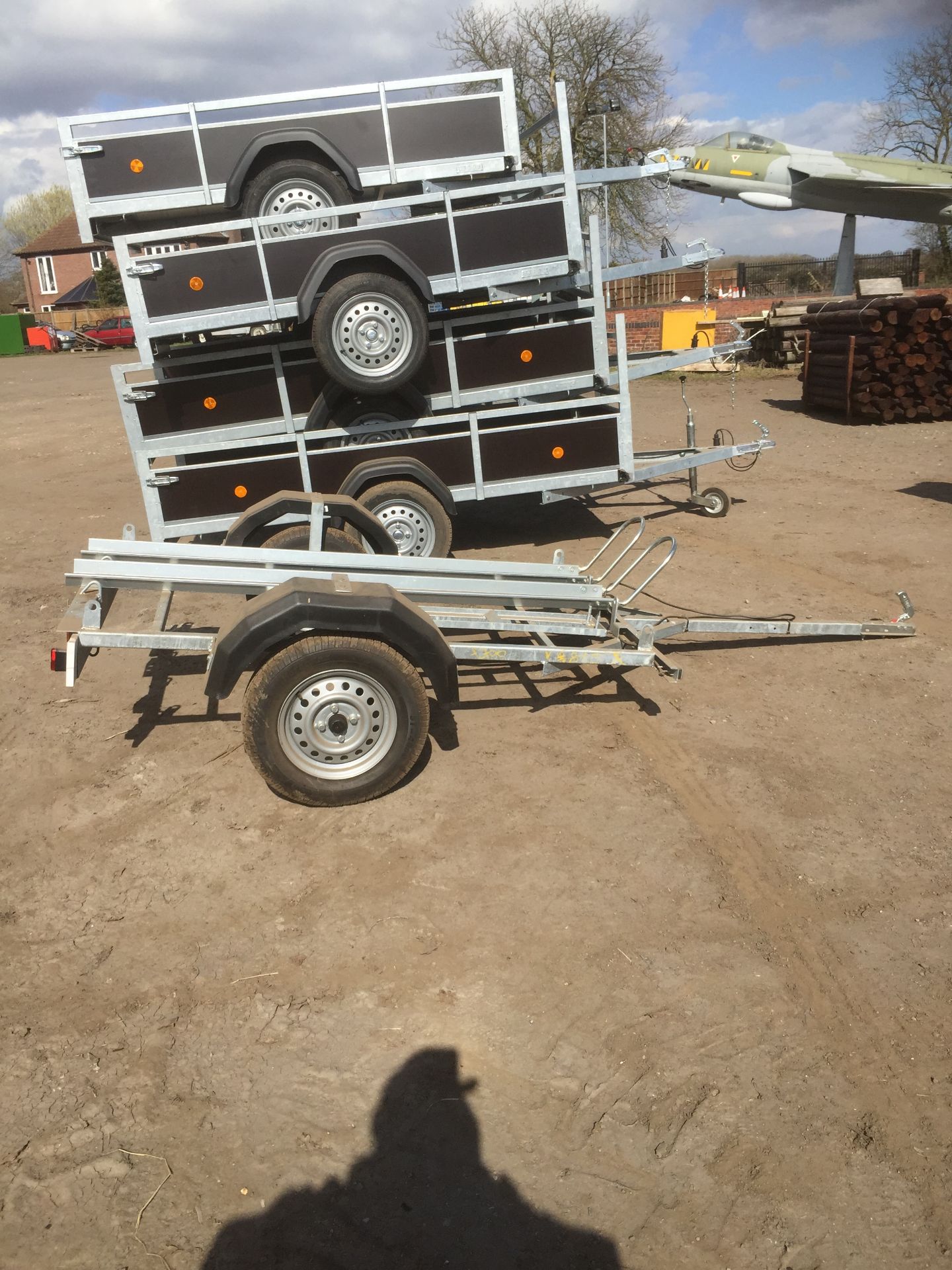 Brand New 7ft 4” trailer with drop down tail gates and hard wired lighting. Acorn Trailer, full - Image 2 of 7