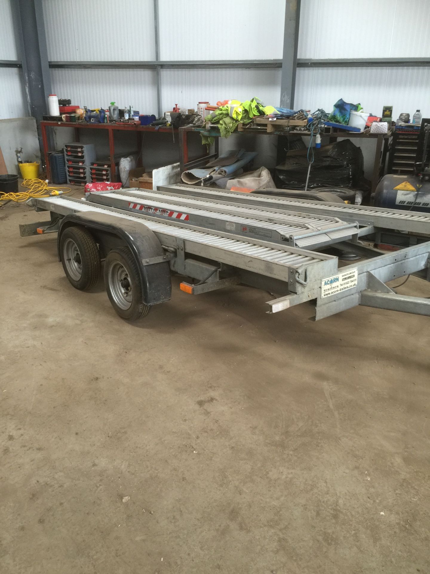 Twin Axel Car Trailer - Length - trailer bed 3.5m overall 4.8m - width - 2.01m - overall unladen - Image 2 of 6