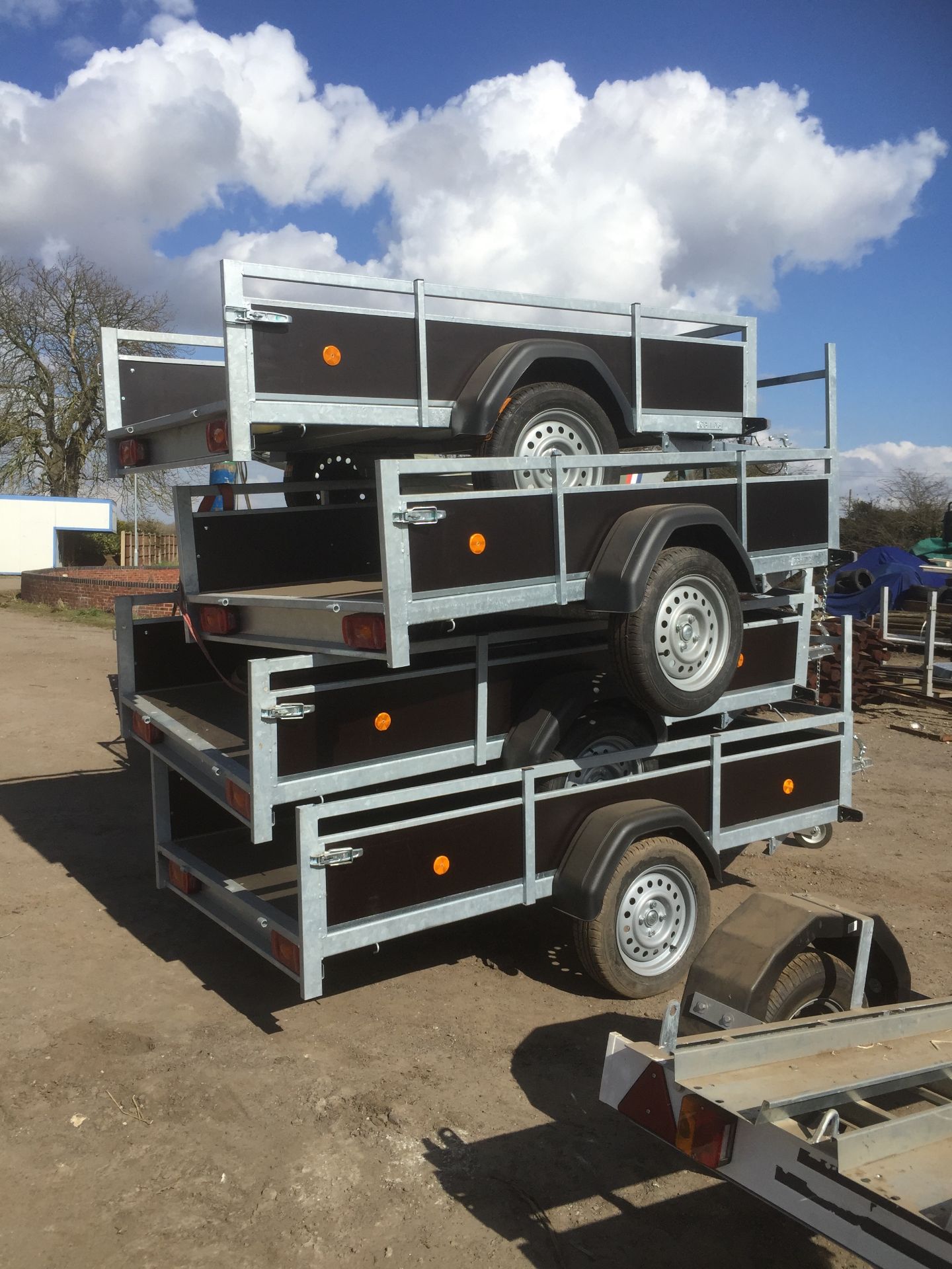 Brand New 7ft 4” trailer with drop down tail gates and hard wired lighting. Acorn Trailer, full - Image 5 of 7