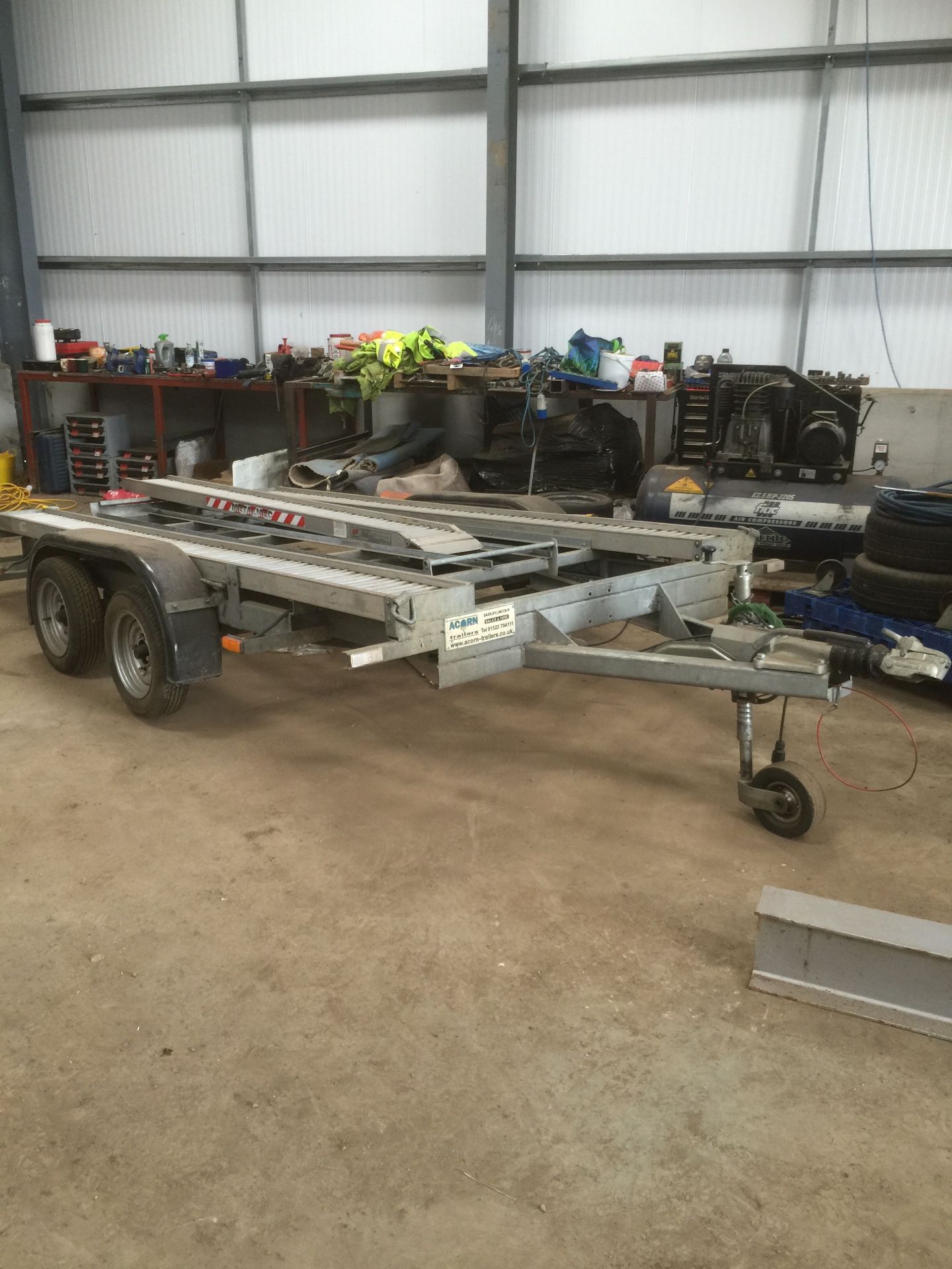 Twin Axel Car Trailer - Length - trailer bed 3.5m overall 4.8m - width - 2.01m - overall unladen