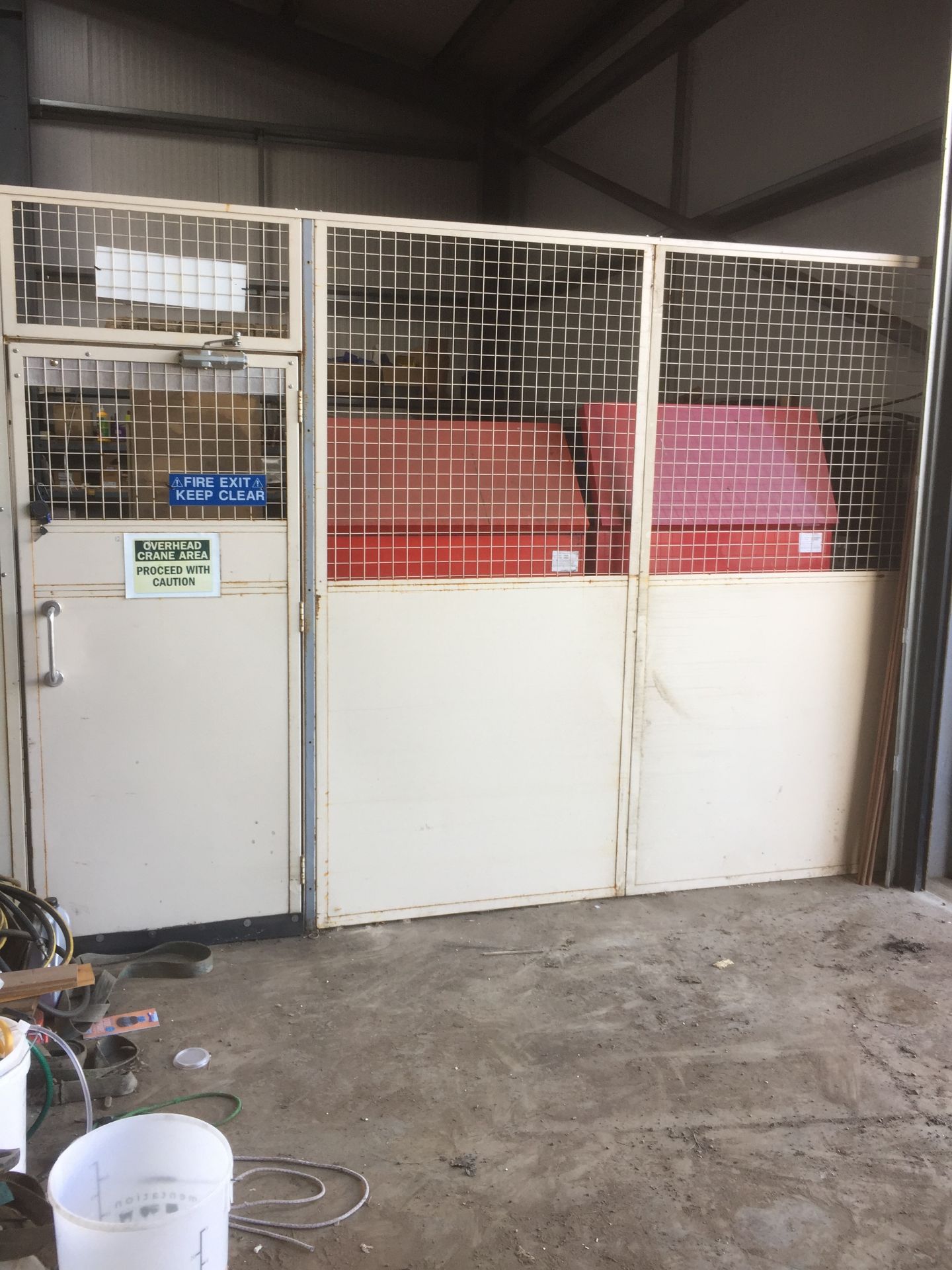 10 x Mesh/Panelled Warehouse partition Walls - 1200mm x 2440mm  - Can be connected to make various - Image 3 of 18