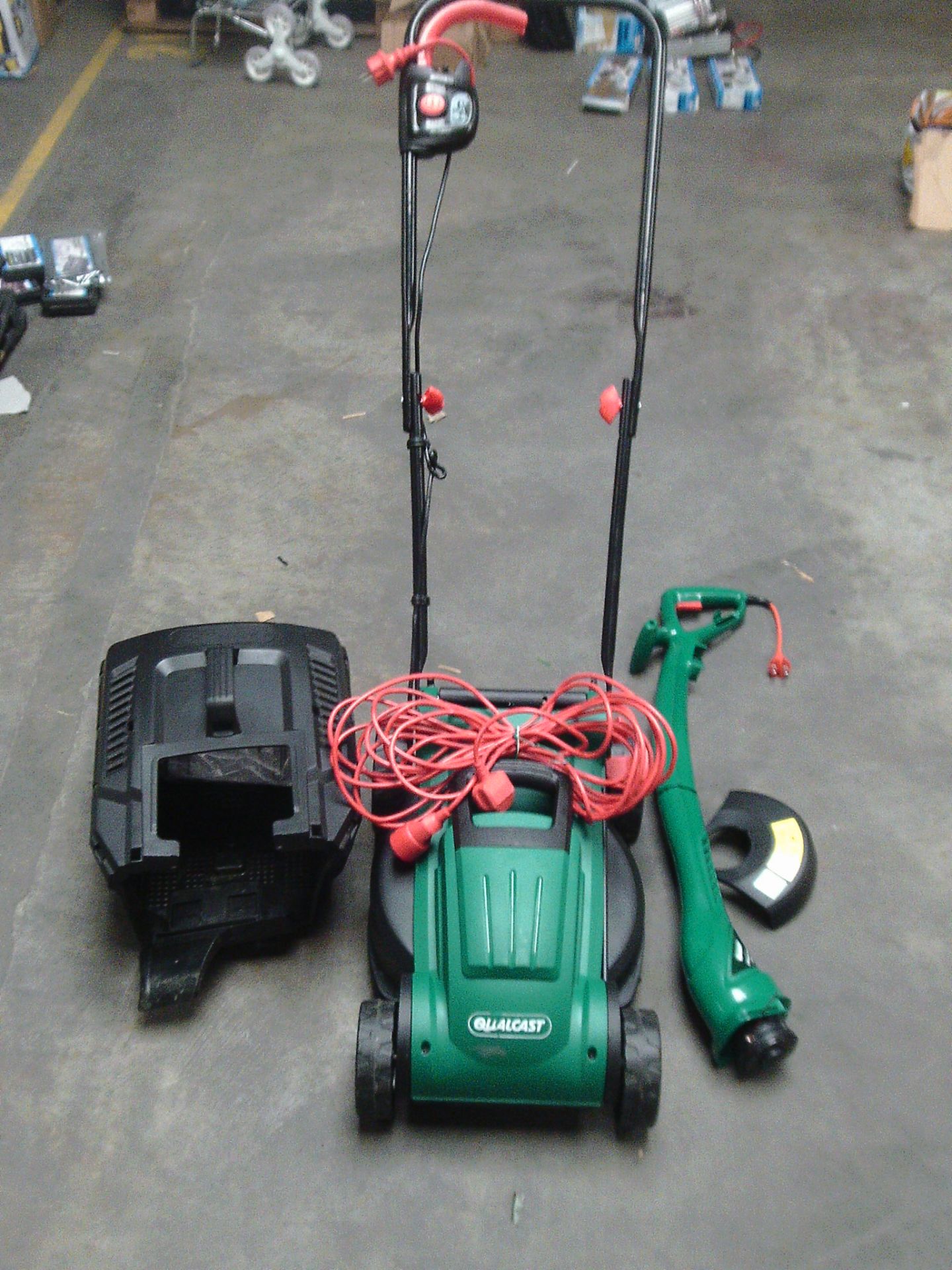 As new - one use - see picture of blade - qualcast set - mower and strimmer