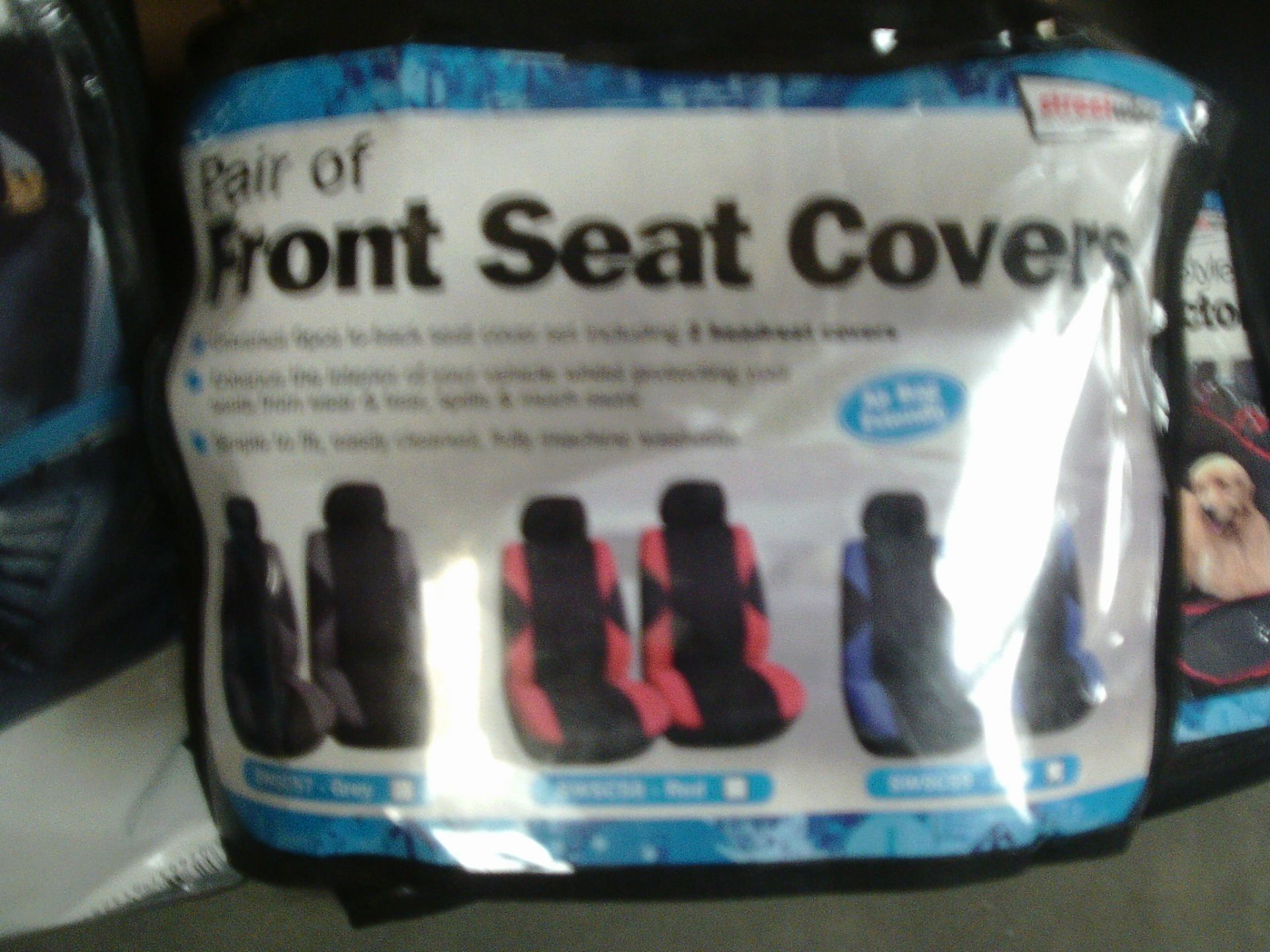 4 sets x Front seat car covers  - 4 sets in this lot