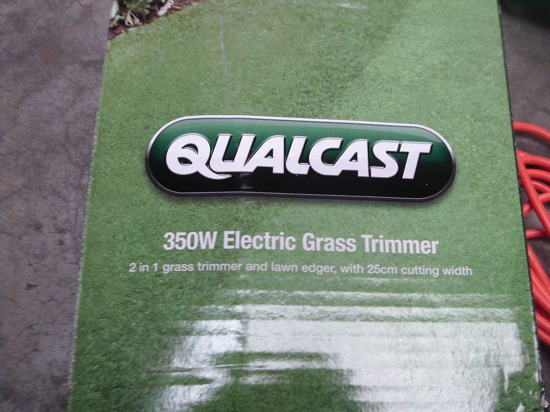 Qualcast 350 W Electric Grass trimmer - item brand new box damage only - Image 2 of 2