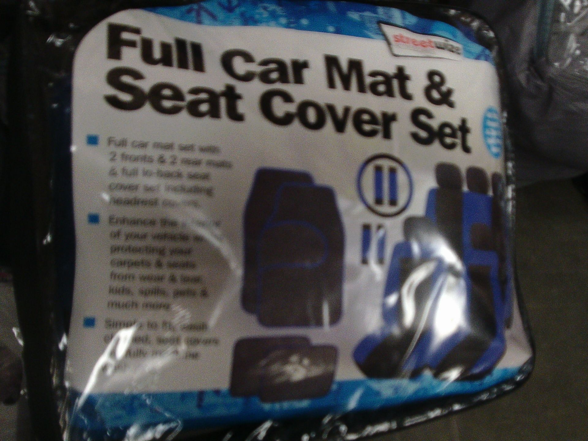 2 pcs full car mat and seat cover