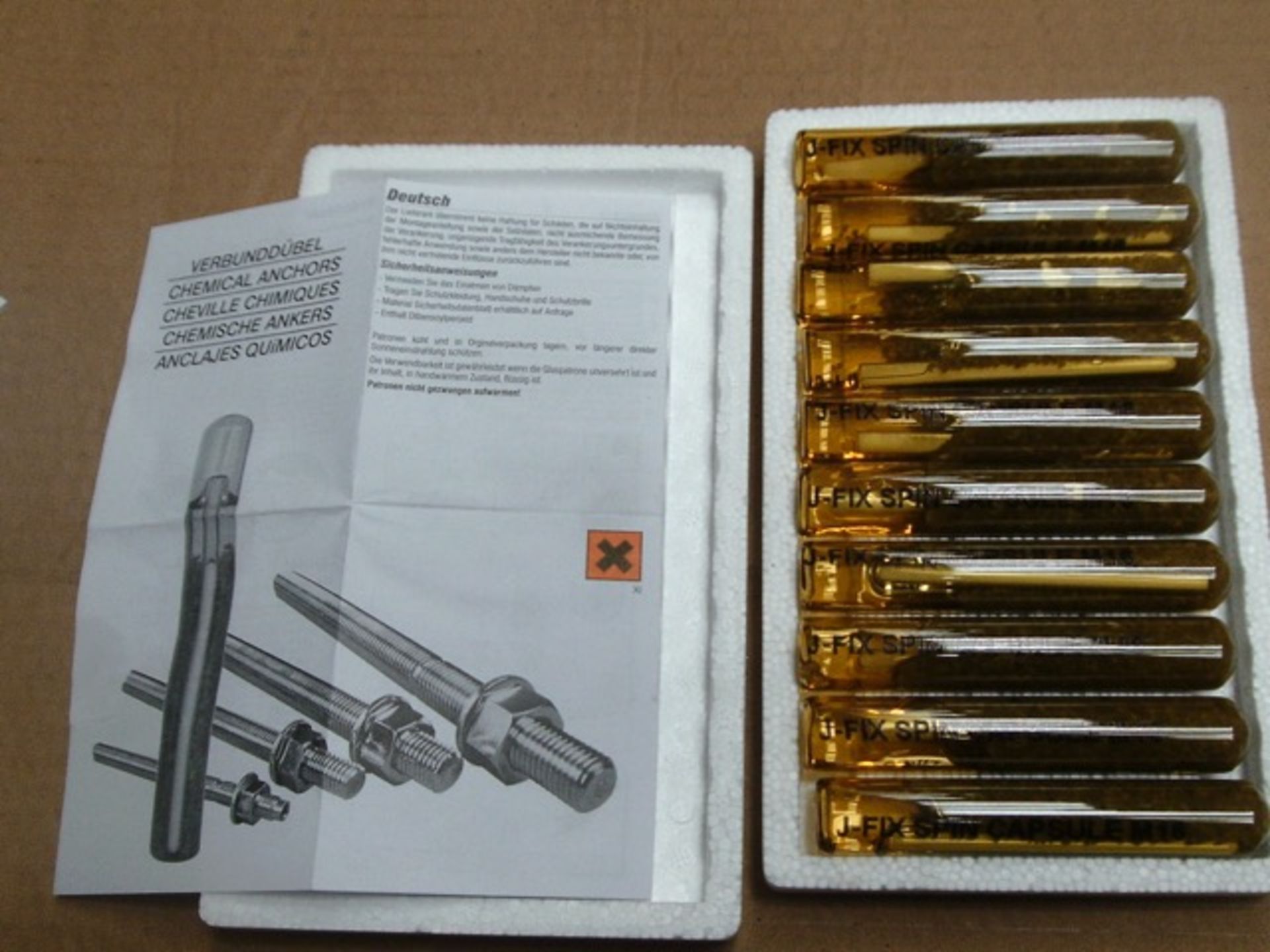 2 boxes - 20 pcs brand new in packaging as pictured - no outer box -M16 x 95  Chemical Anchor Spin