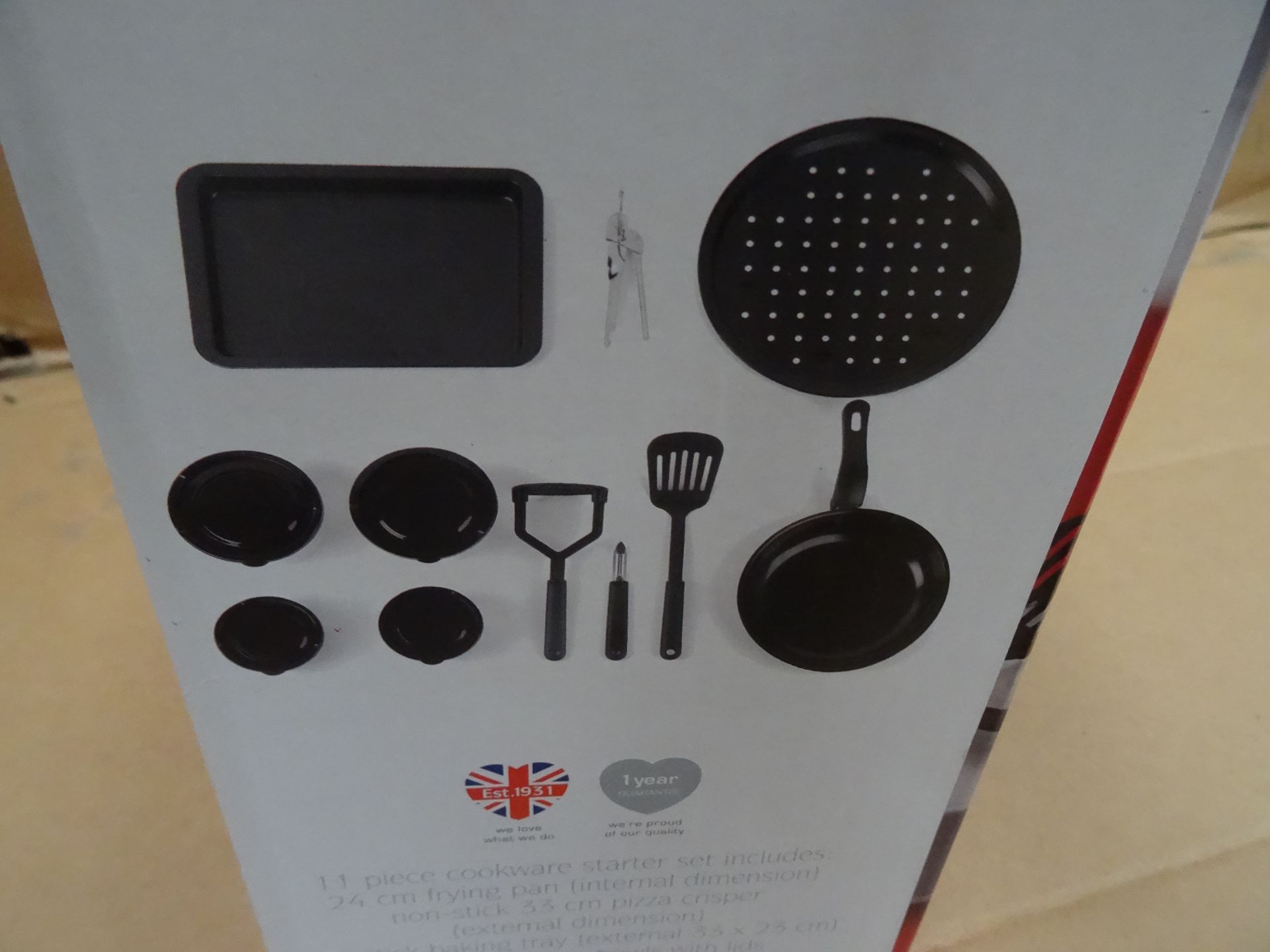 4 x Swan 11 Piece Kitchen Cookware sets. Each includes: 24cm Frying pan, non stick 33cm pizza - Image 2 of 3