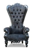 Absolom Roche Chair - Black & Black Velvet