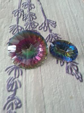 97.00 ct and 30 +ct rainbow mystic quartz