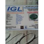 Collector's huge size of 1596.100 ct natural loose emerald comes with certificate