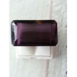 167.50 ct emerald shape natural loose amethyst with certificate