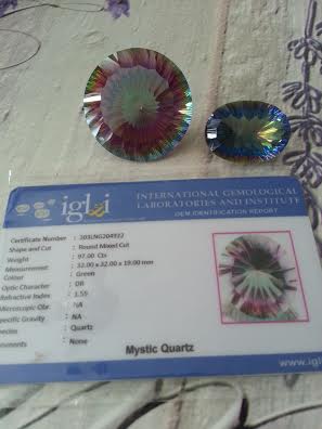 97.00 ct and 30 +ct rainbow mystic quartz - Image 2 of 2