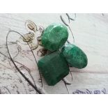 78.20 ct/ 62.20 ct/ 77.60 ct natural emeralds with certificates