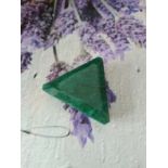 75.30 ct triangle shape natural loose emerald with certificate