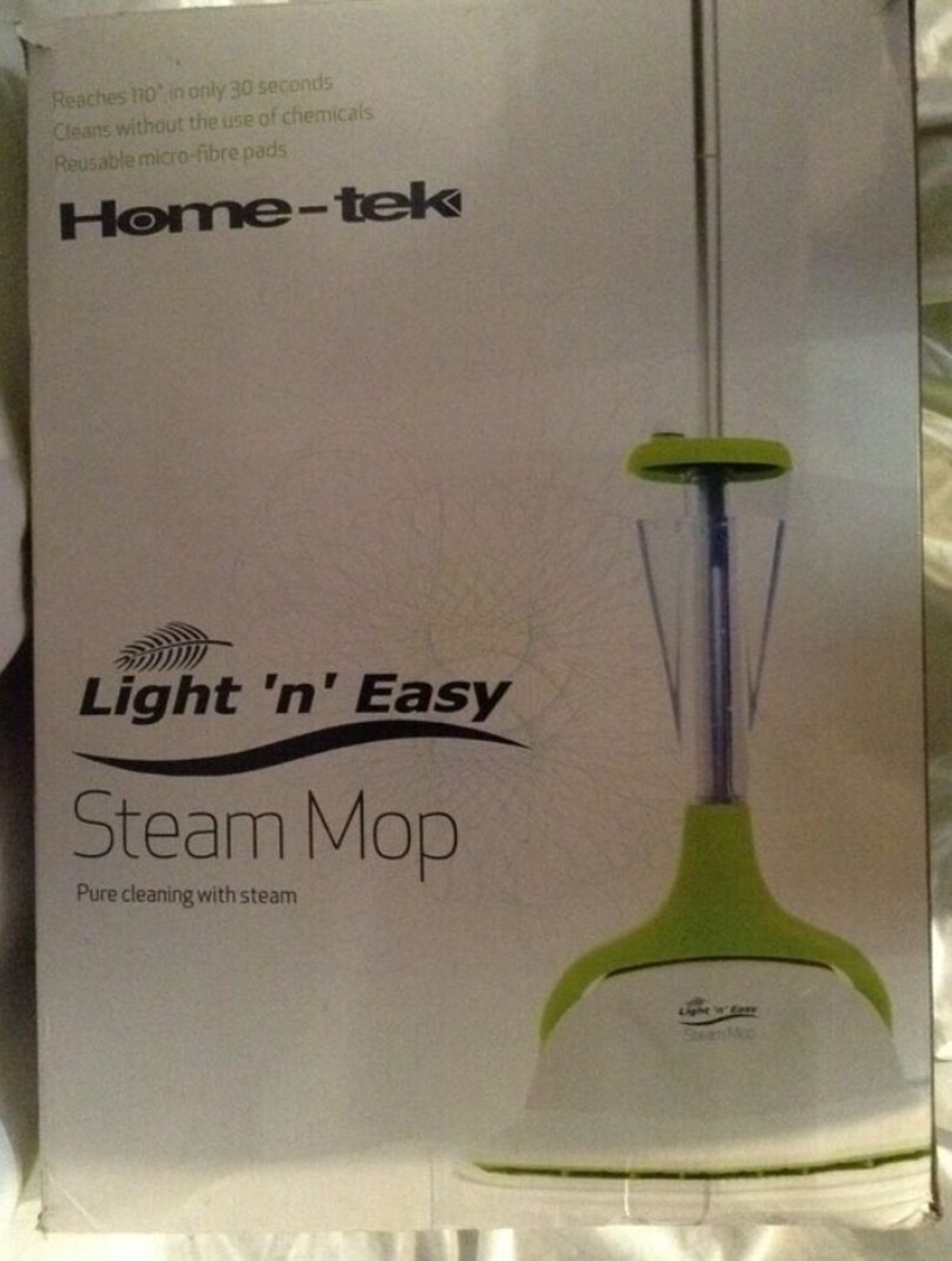Light n Easy Steam mop_ Customer return_Boxed_Unchecked. NO VAT ON THIS ITEM__ DELIVERY ONLY