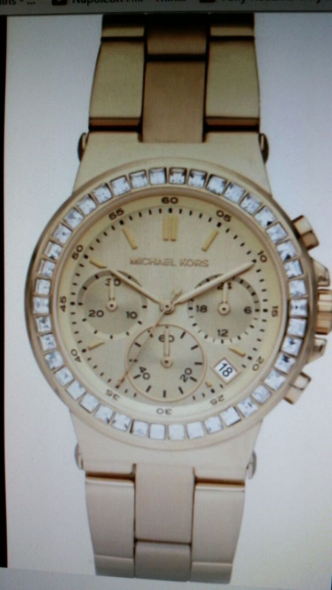 BRAND NEW MICHAEL KORS MK5623, LADIES DYLAN GOLD TONE DIAL CHRONOGRAPH WATCH - RRP £329.99. FREE P &