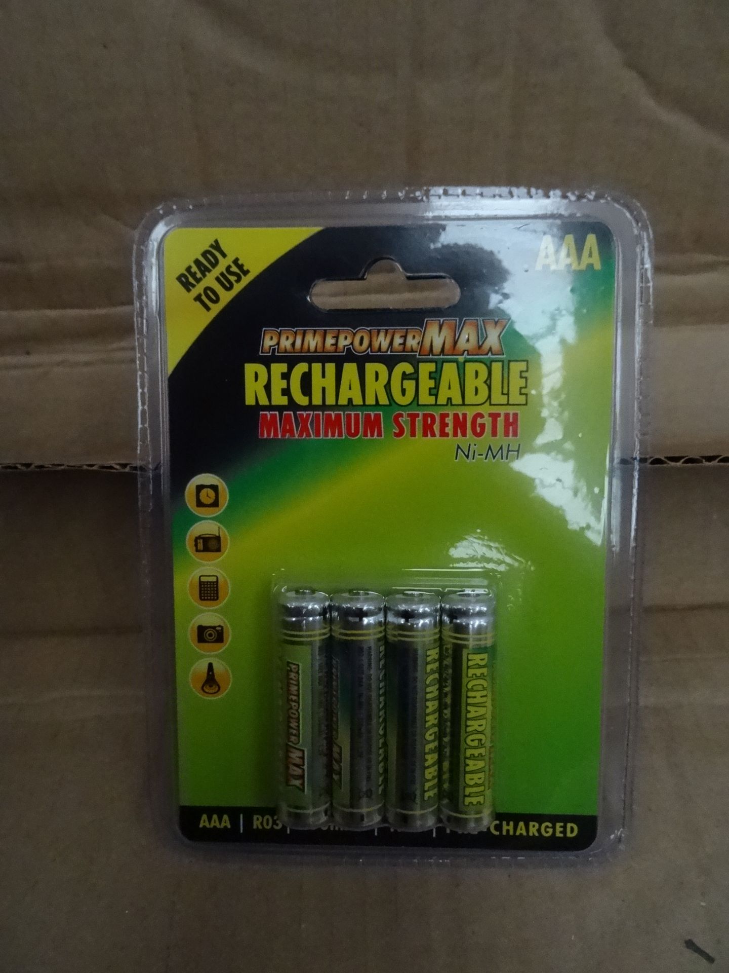 16 x Packs of 4 Prime Power MAX Rechargeable Maximum Strength AAA Size Batteries! Brand new and