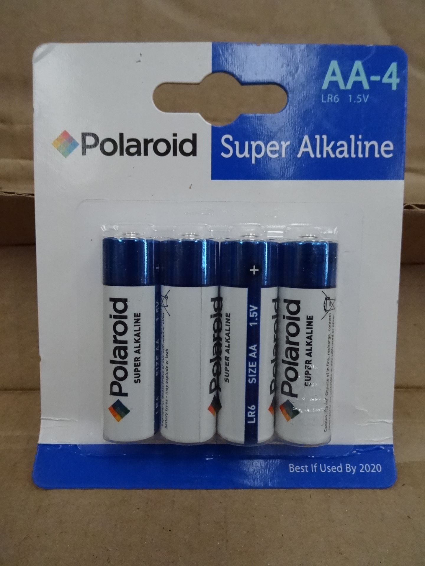 12 x Packs of 4 Polaroid Super Alkaline AA Size Batteries. Dated Until 2020. Brand new and